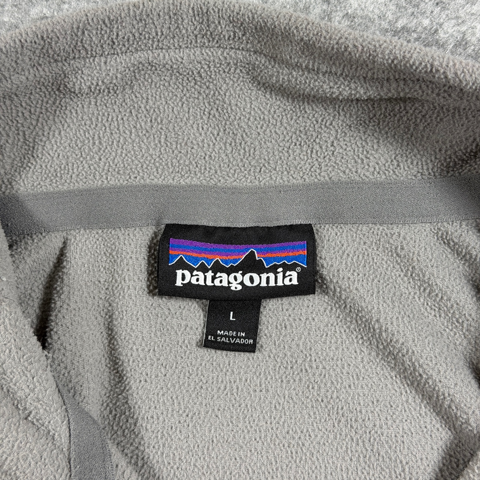 Patagonia Micro D Fleece Pullover Mens L Gray 1/4 Zip Recycled Hiking Outdoor thumbnail 3