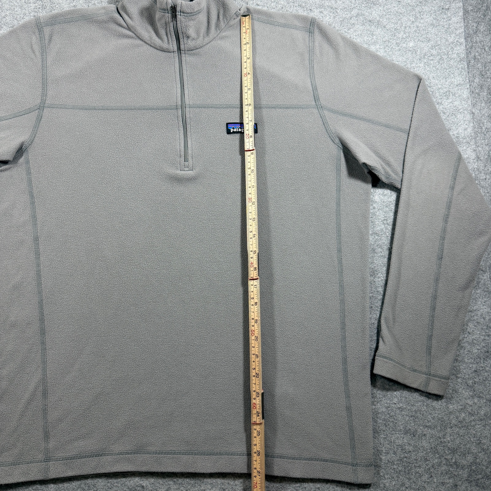 Patagonia Micro D Fleece Pullover Mens L Gray 1/4 Zip Recycled Hiking Outdoor thumbnail 6