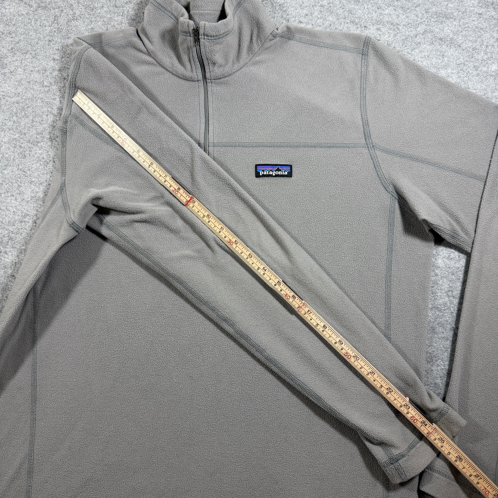 Patagonia Micro D Fleece Pullover Mens L Gray 1/4 Zip Recycled Hiking Outdoor thumbnail 8