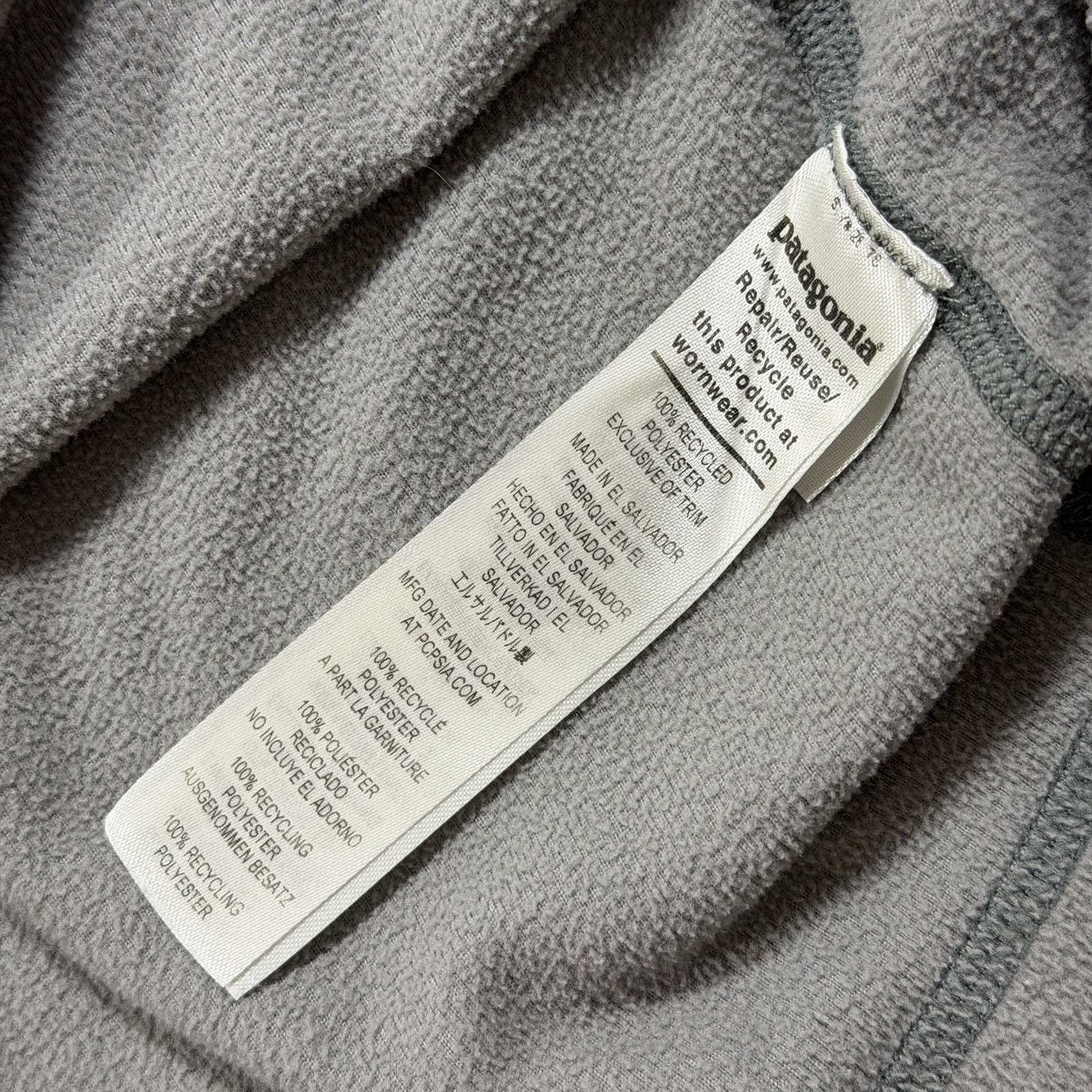 Patagonia Micro D Fleece Pullover Mens L Gray 1/4 Zip Recycled Hiking Outdoor thumbnail 9