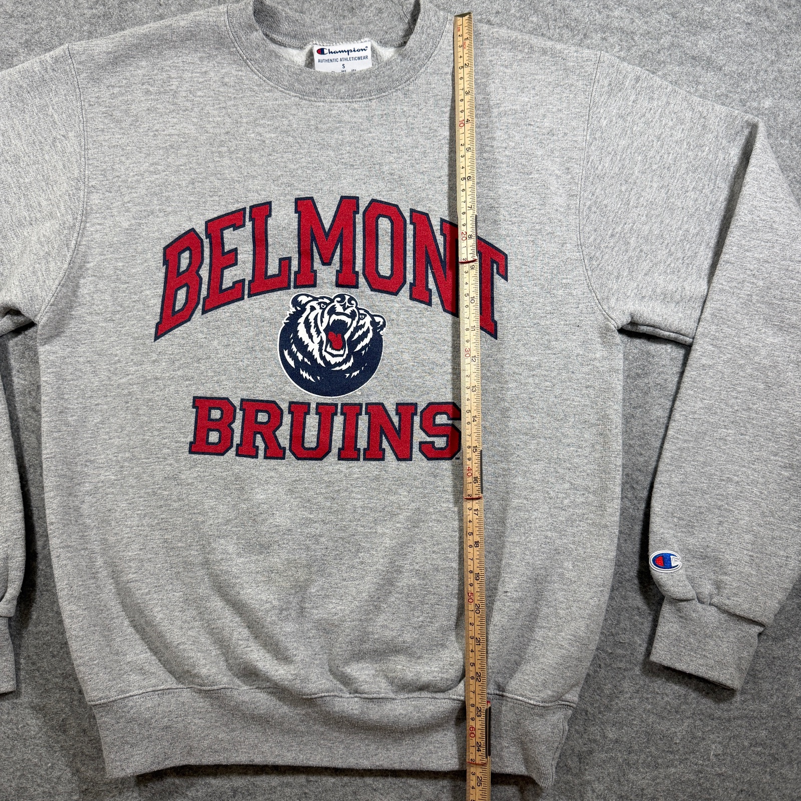Champion Belmont Bruins Crewneck Sweatshirt Mens S Gray NCAA College Fleece Logo thumbnail 7