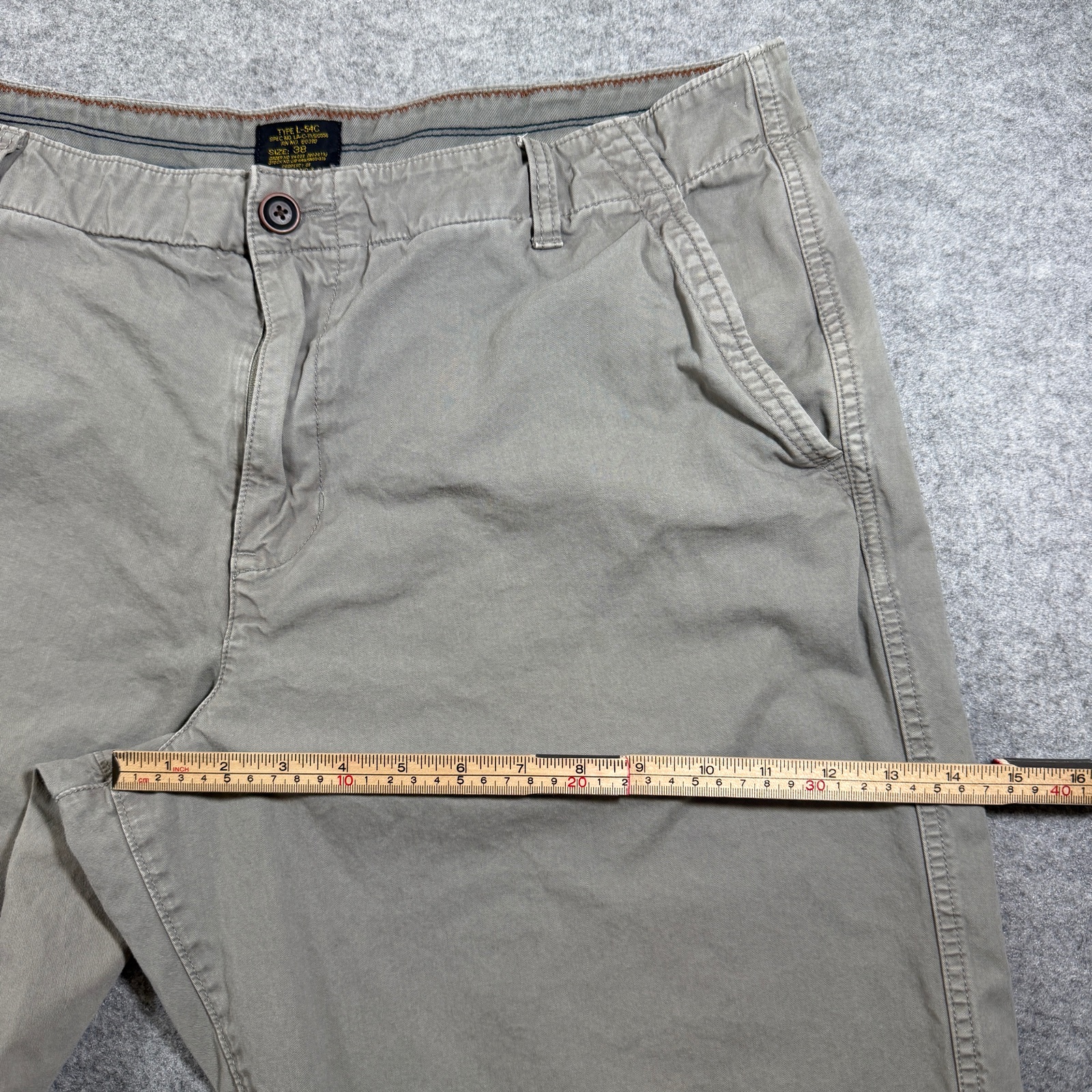 Lucky Brand Chino Shorts Mens 38 Olive Khaki Cotton Flat Front Casual Preppy thumbnail 6