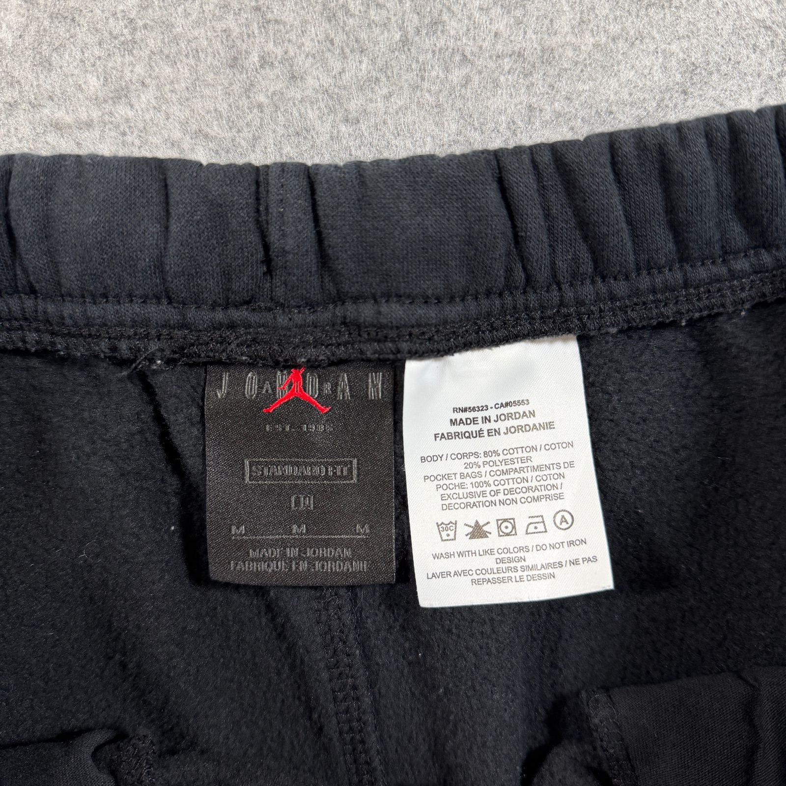 Jordan Fleece Shorts Mens M Black Jumpman Logo Cotton Drawstring Athletic Gym thumbnail 4