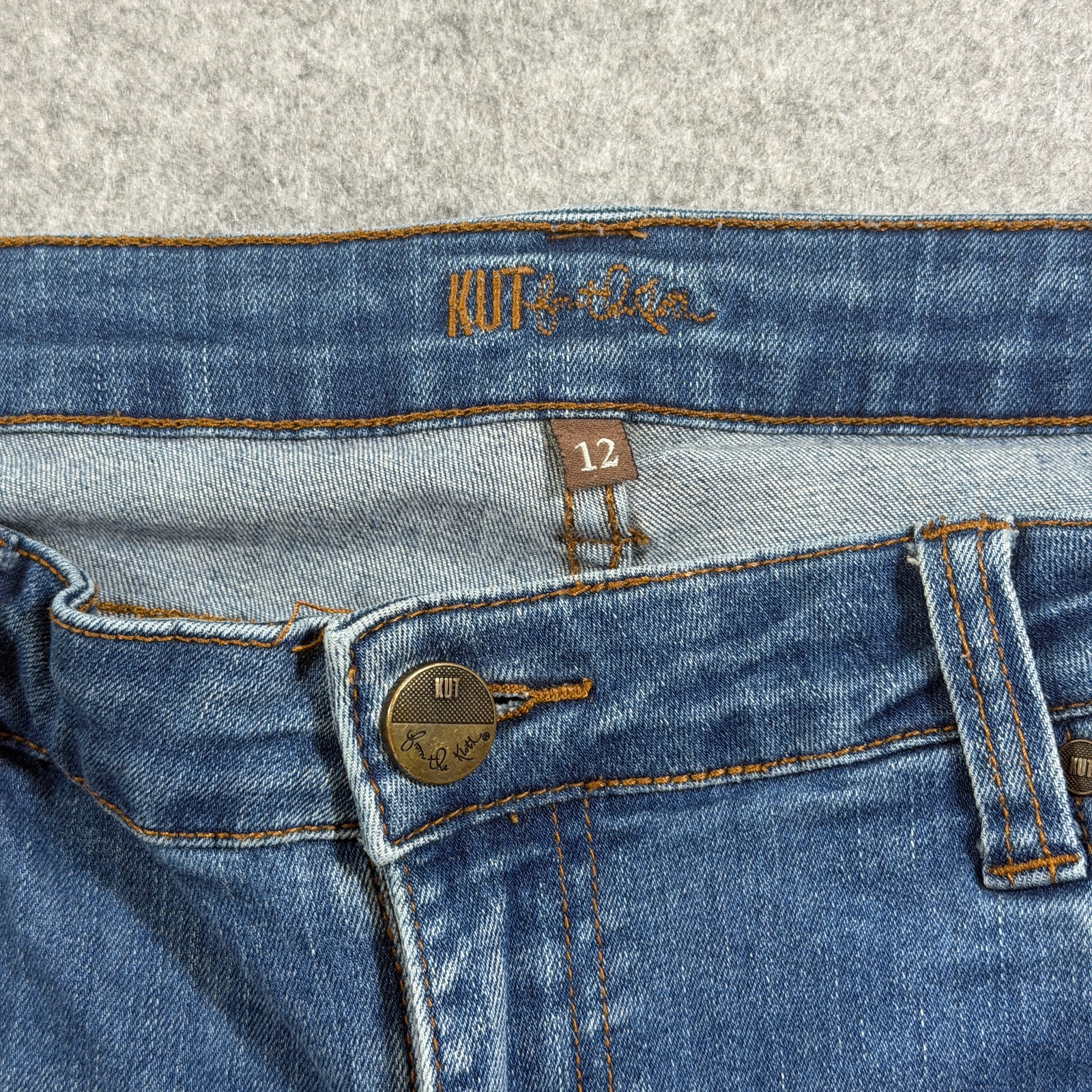 Kut From The Kloth Diana Skinny Jeans Womens 12 Blue Wash Distressed Stretch thumbnail 5