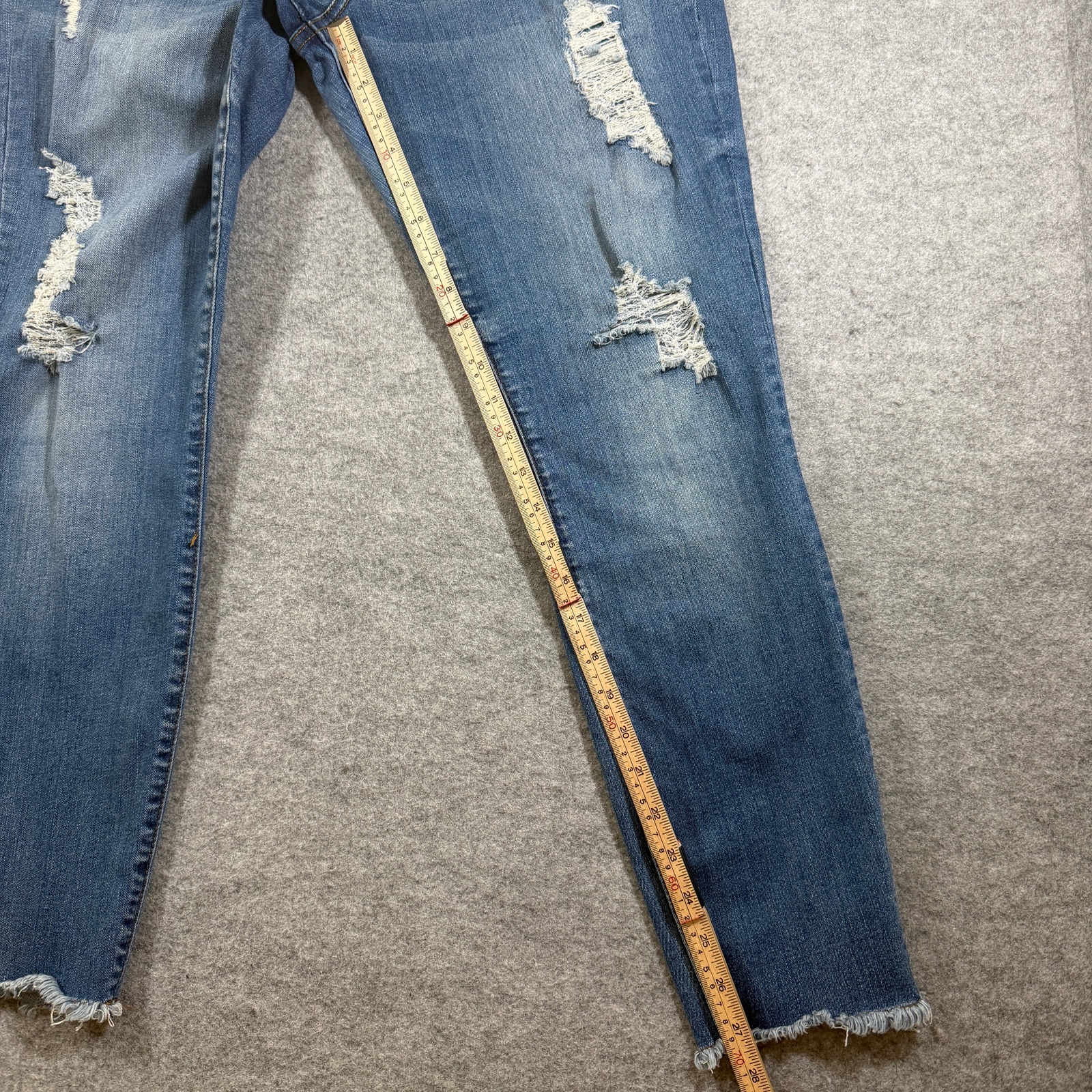 Kut From The Kloth Diana Skinny Jeans Womens 12 Blue Wash Distressed Stretch thumbnail 7