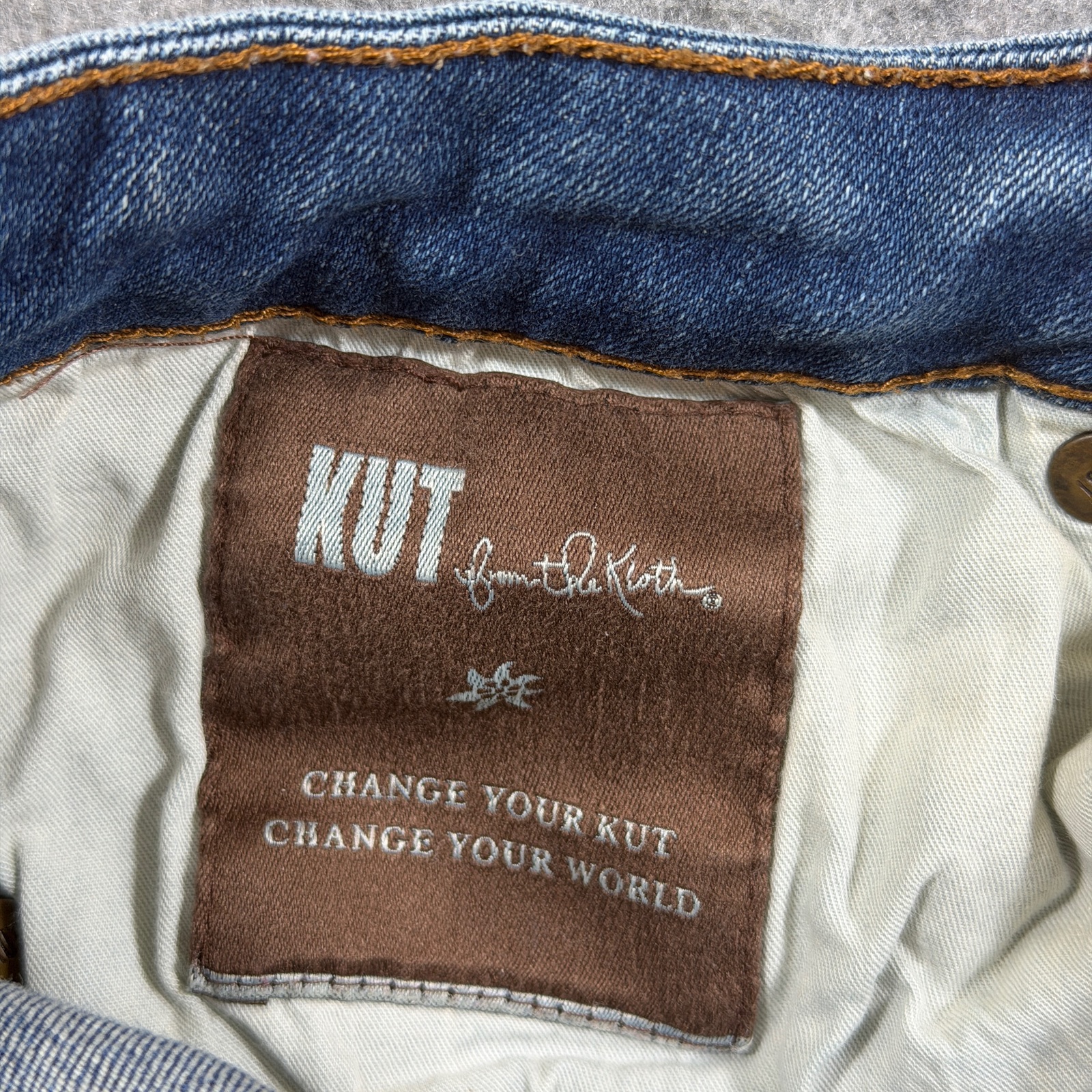 Kut From The Kloth Diana Skinny Jeans Womens 12 Blue Wash Distressed Stretch thumbnail 11