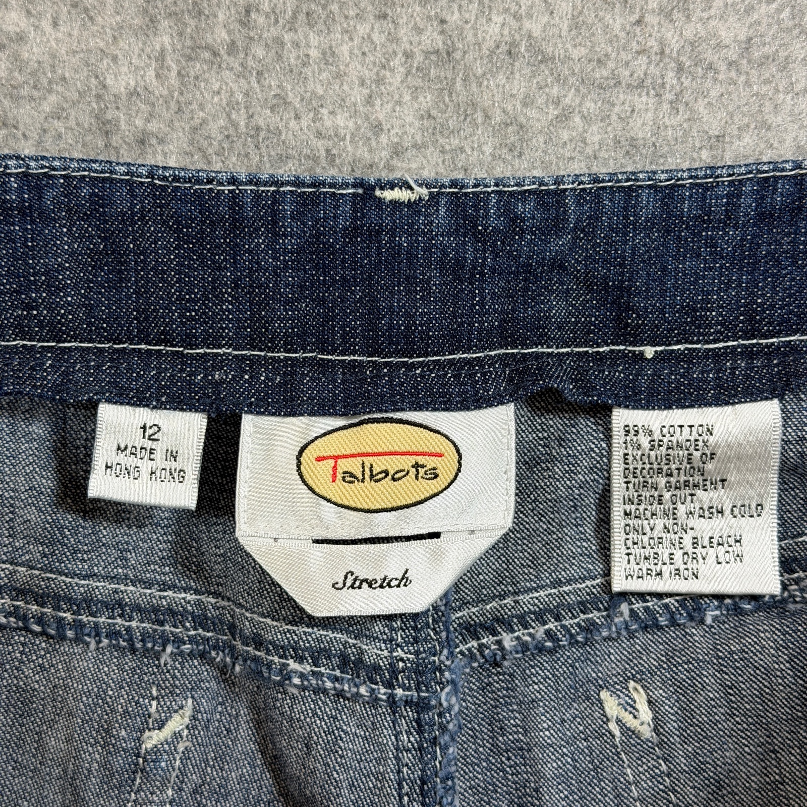 Vintage Talbots Jeans Womens 12 30x31 Dark Wash Floral Embroidered Denim thumbnail 3