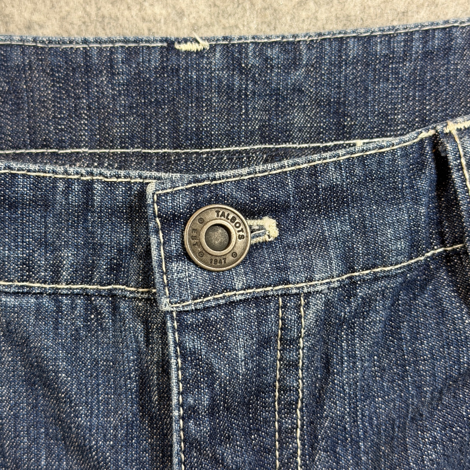 Vintage Talbots Jeans Womens 12 30x31 Dark Wash Floral Embroidered Denim thumbnail 4
