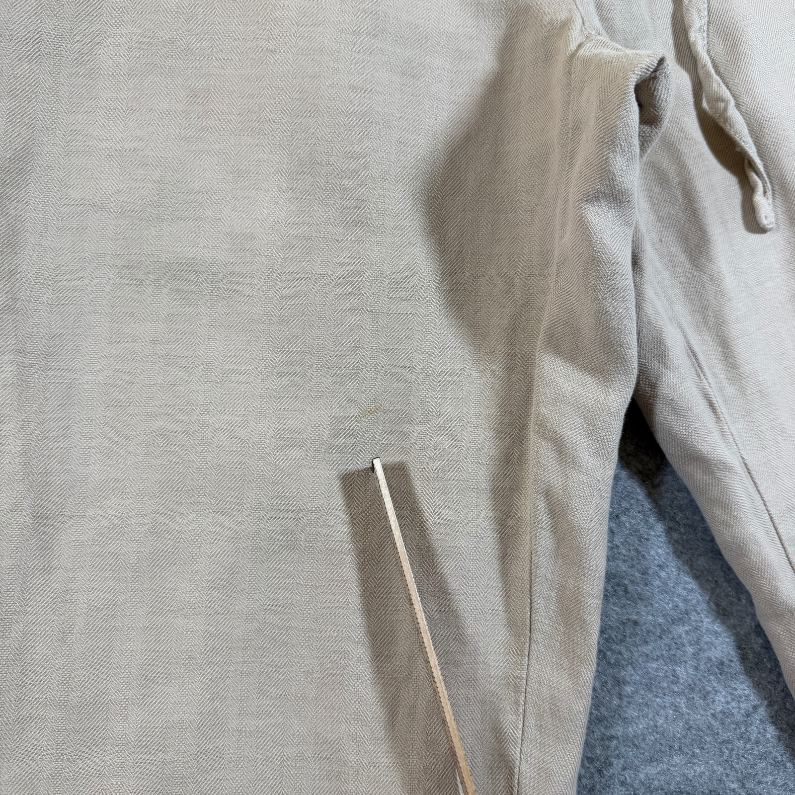 Calvin Klein Linen Pants Womens S Khaki High Rise Relaxed Fit Summer Trousers thumbnail 3