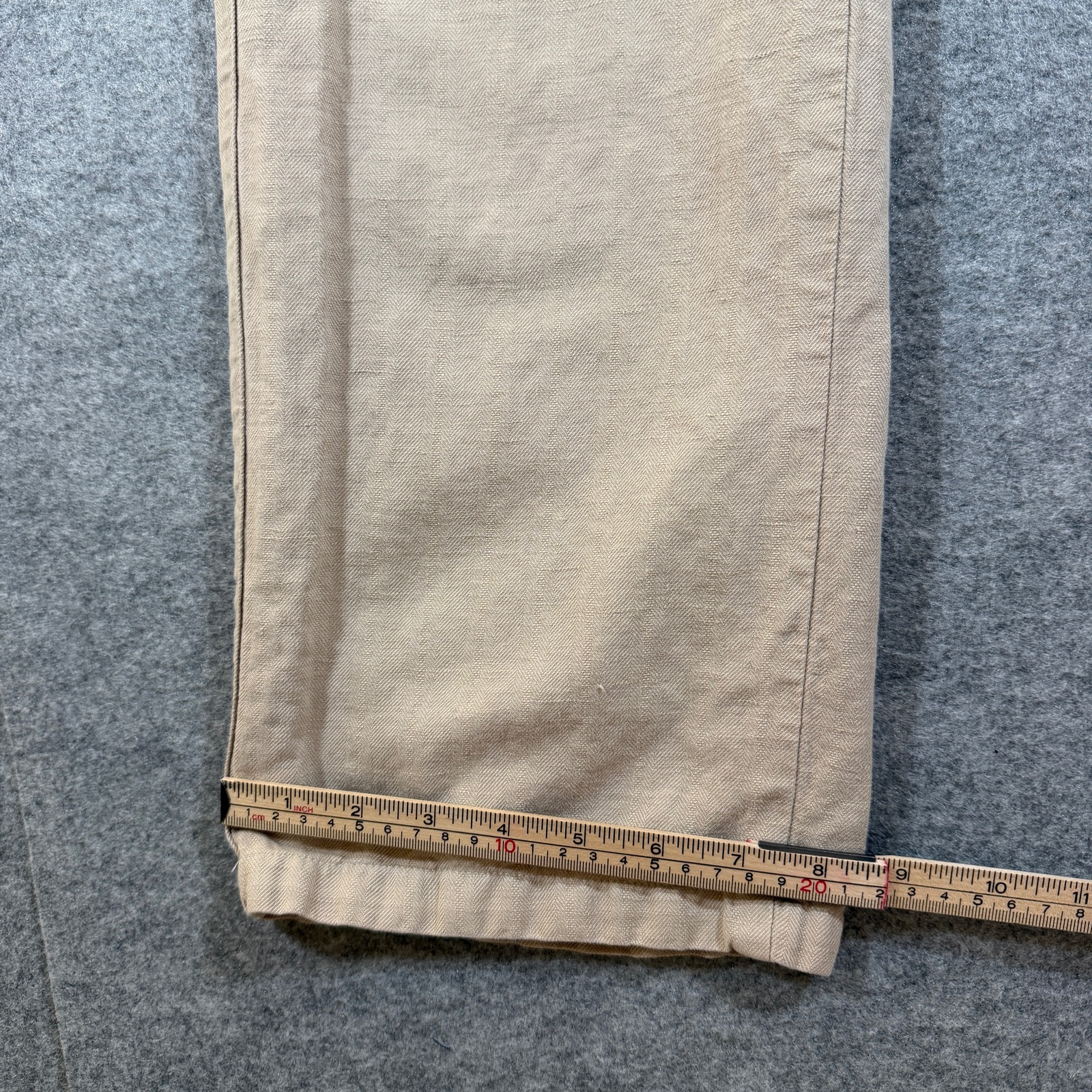 Calvin Klein Linen Pants Womens S Khaki High Rise Relaxed Fit Summer Trousers thumbnail 10