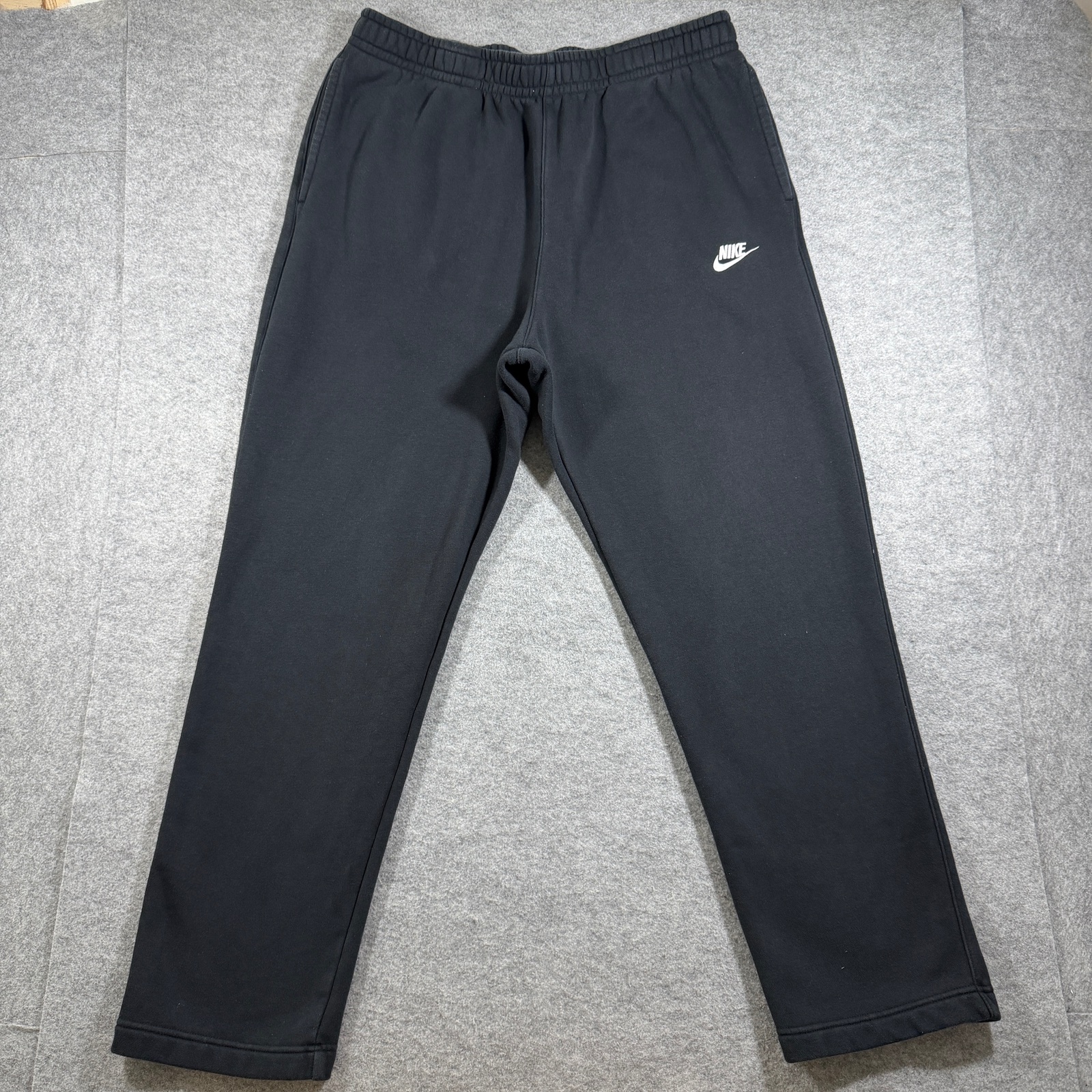 Nike Club Fleece Sweatpants Mens XL Black Cotton Drawstring Elastic Waist Pocket