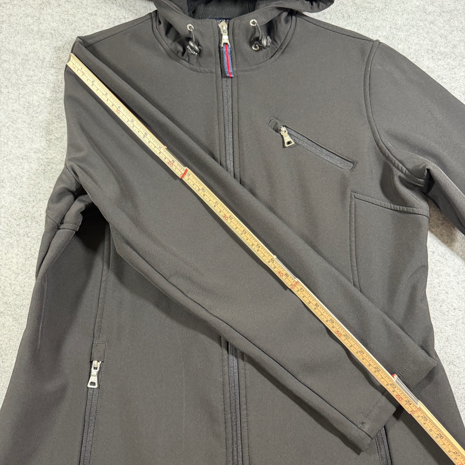 Tommy Hilfiger Soft Shell Jacket Womens L Black Hooded Full Zip Fleece Lined thumbnail 8