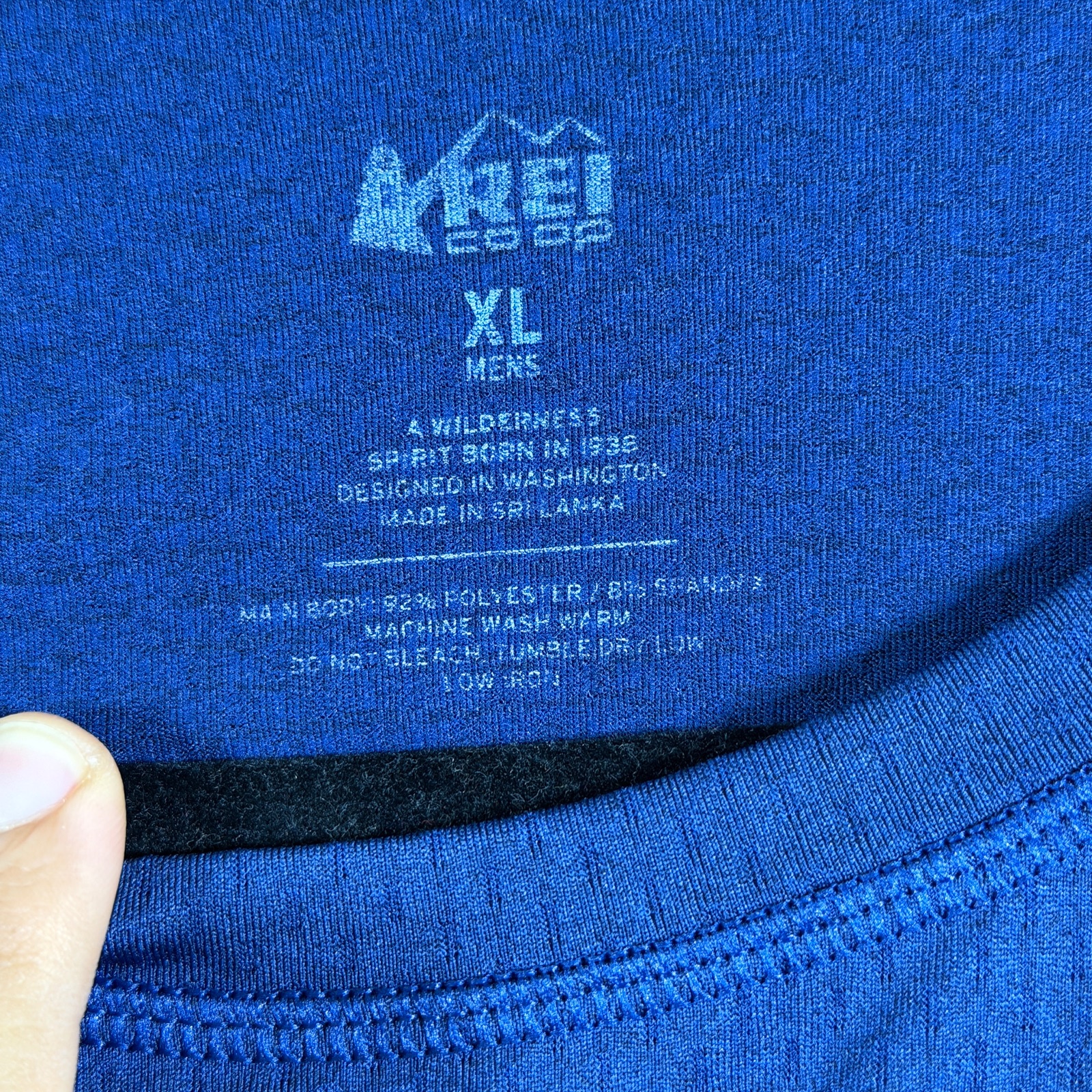 REI Long Sleeve Shirt Mens XL Blue Mesh Vented Raglan Crew Neck Hiking Outdoor thumbnail 4