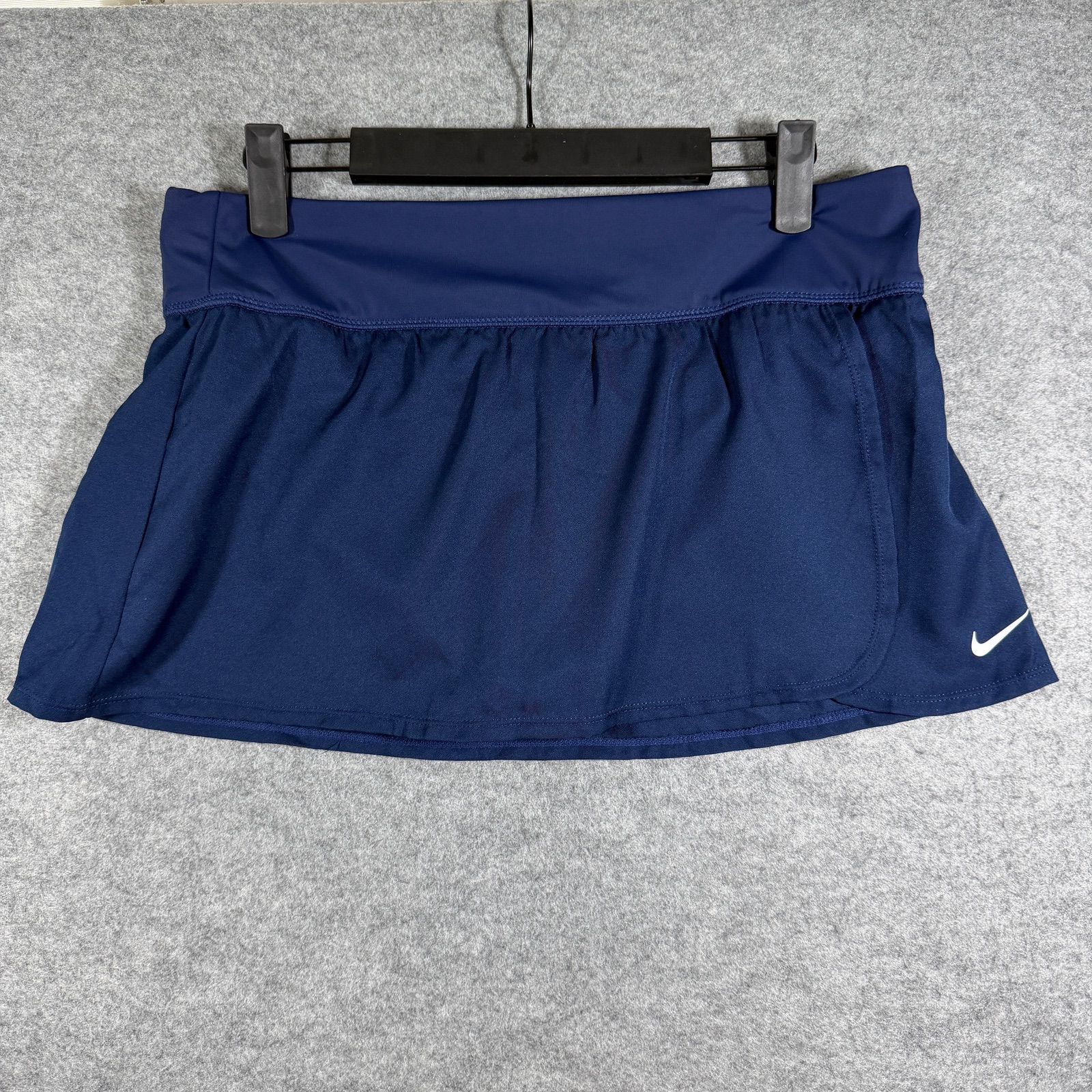 Nike Dri-FIT Tennis Skirt Womens M Navy Blue Built In Shorts Athletic Skort