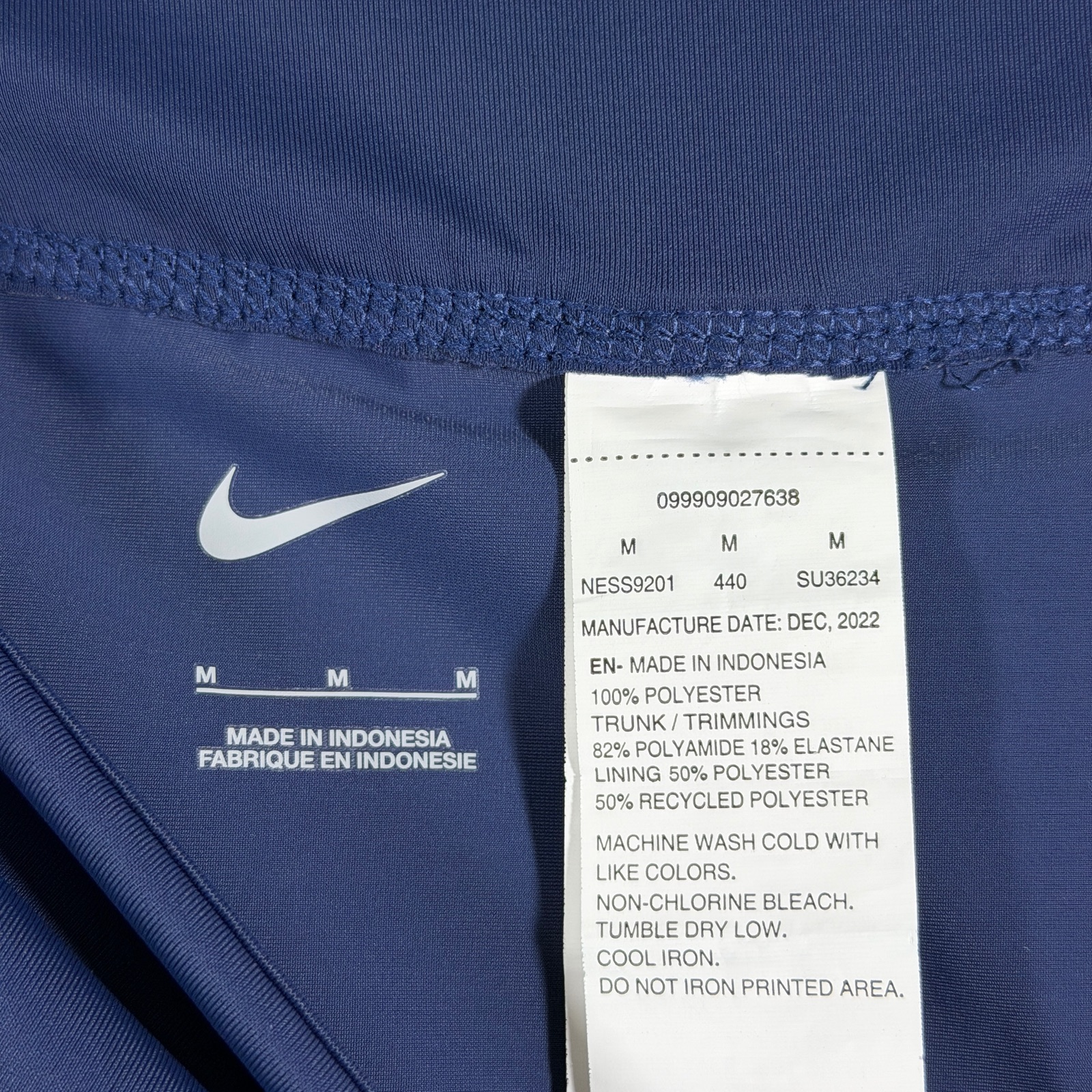 Nike Dri-FIT Tennis Skirt Womens M Navy Blue Built In Shorts Athletic Skort thumbnail 3