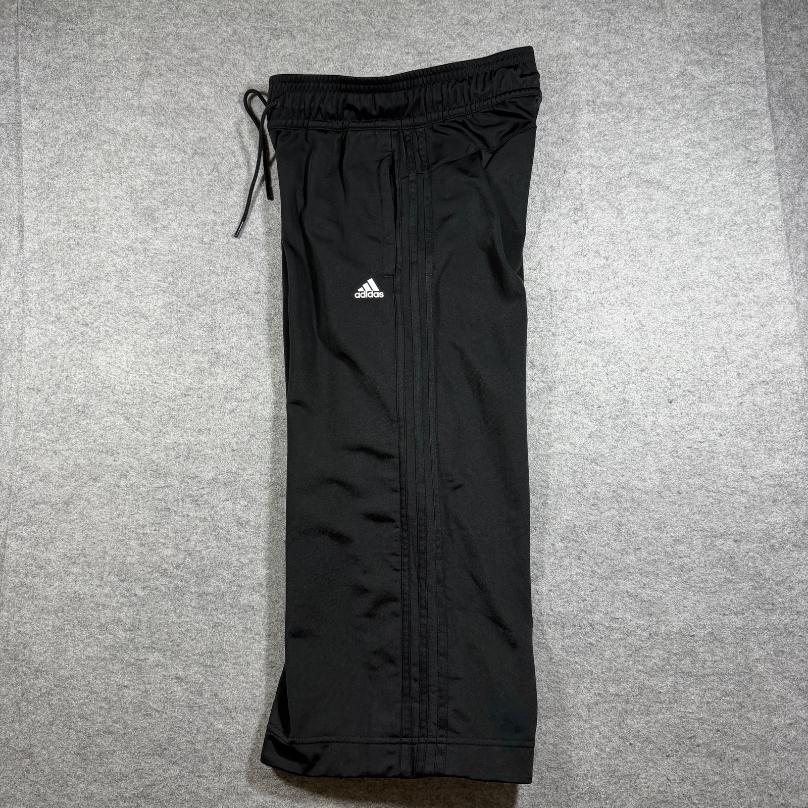 Adidas Tiro Track Capri Pants Womens XS Black 3-Stripe Athletic Soccer Loose Fit thumbnail 3