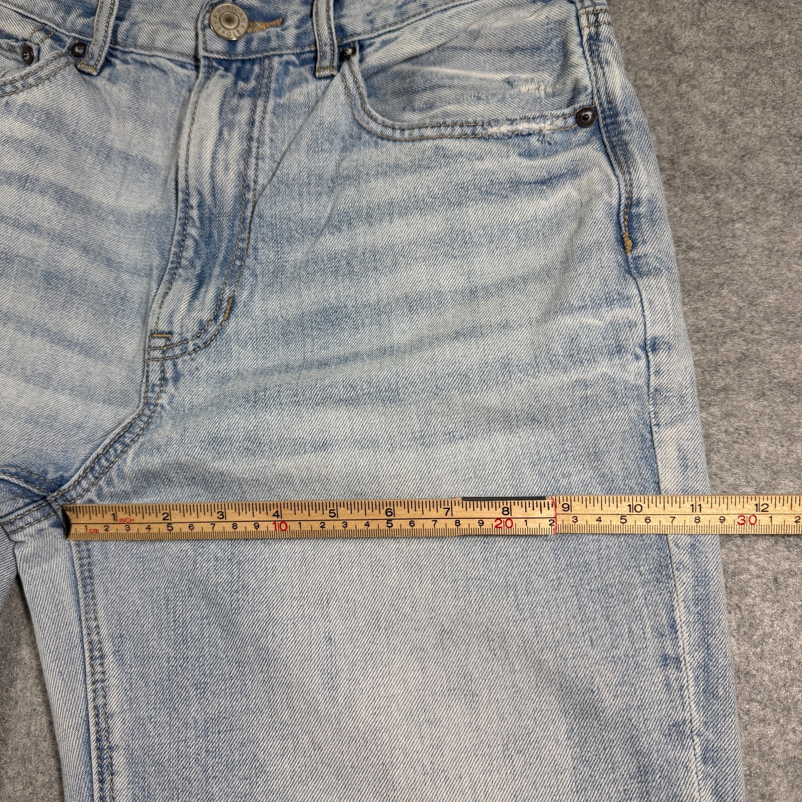 American Eagle 90s Boyfriend Jeans Womens 8 Regular Light Wash Stretch Denim thumbnail 8