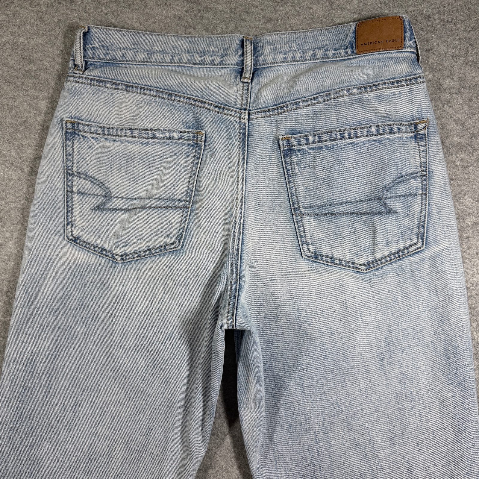 American Eagle 90s Boyfriend Jeans Womens 8 Regular Light Wash Stretch Denim thumbnail 12