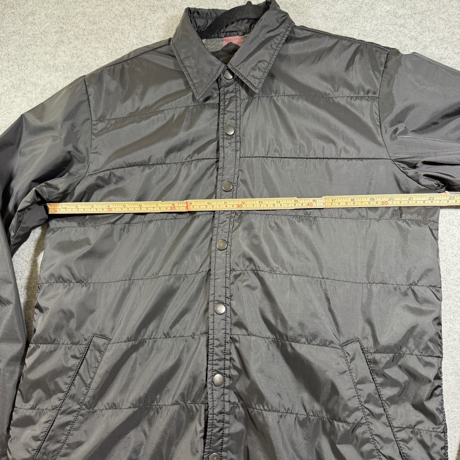 Dickies Coach's Flannel Lined Jacket Mens L Black Quilted Snap Front Workwear thumbnail 7