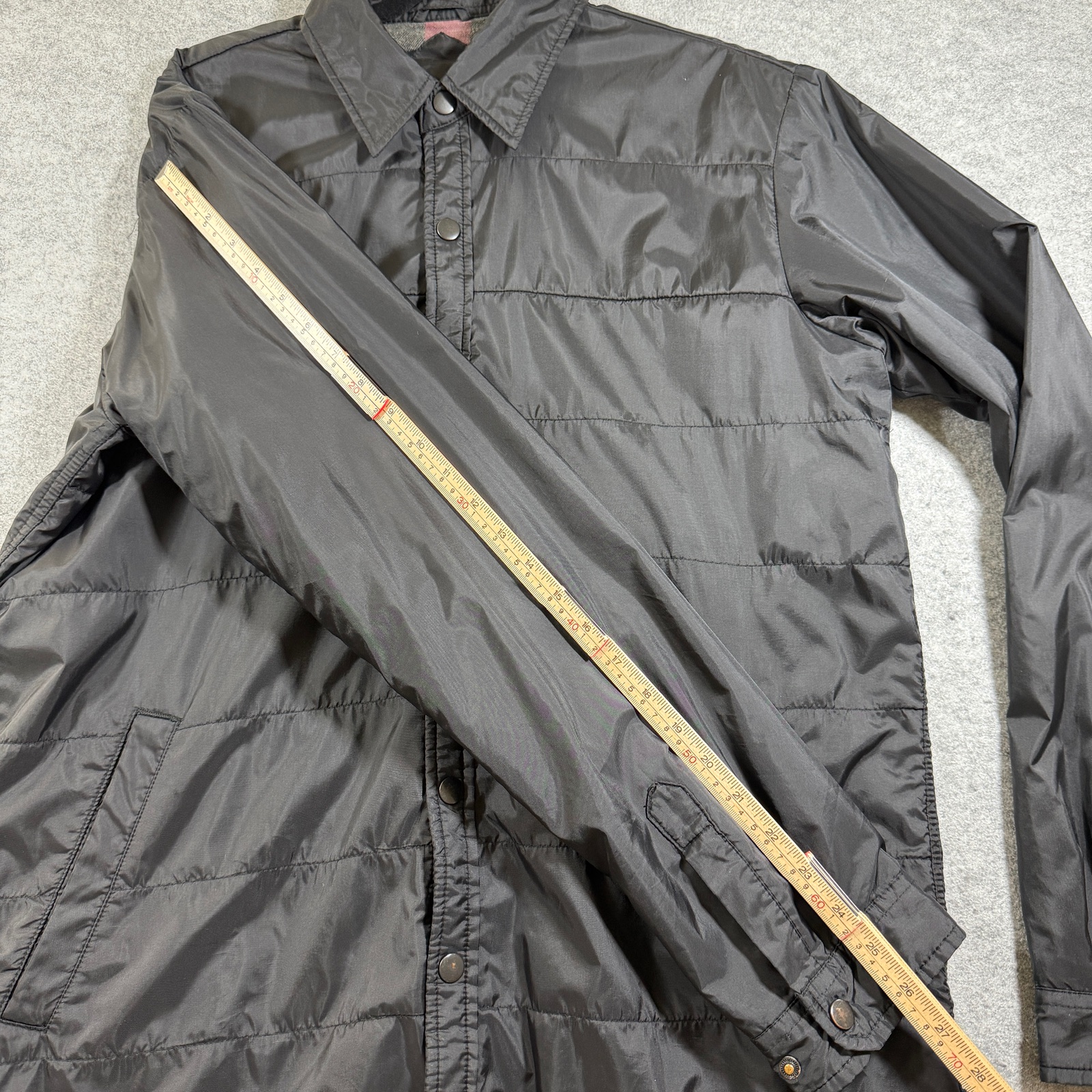 Dickies Coach's Flannel Lined Jacket Mens L Black Quilted Snap Front Workwear thumbnail 8