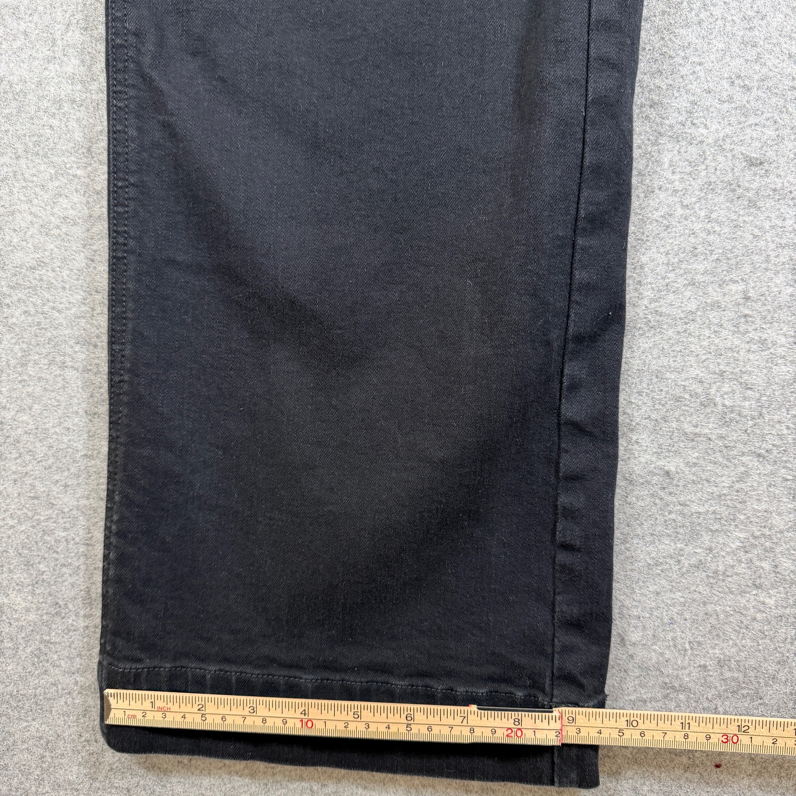 Talbots Jeans Womens 14 Black Wide Leg Flare High Rise Button Pocket Stretch thumbnail 9