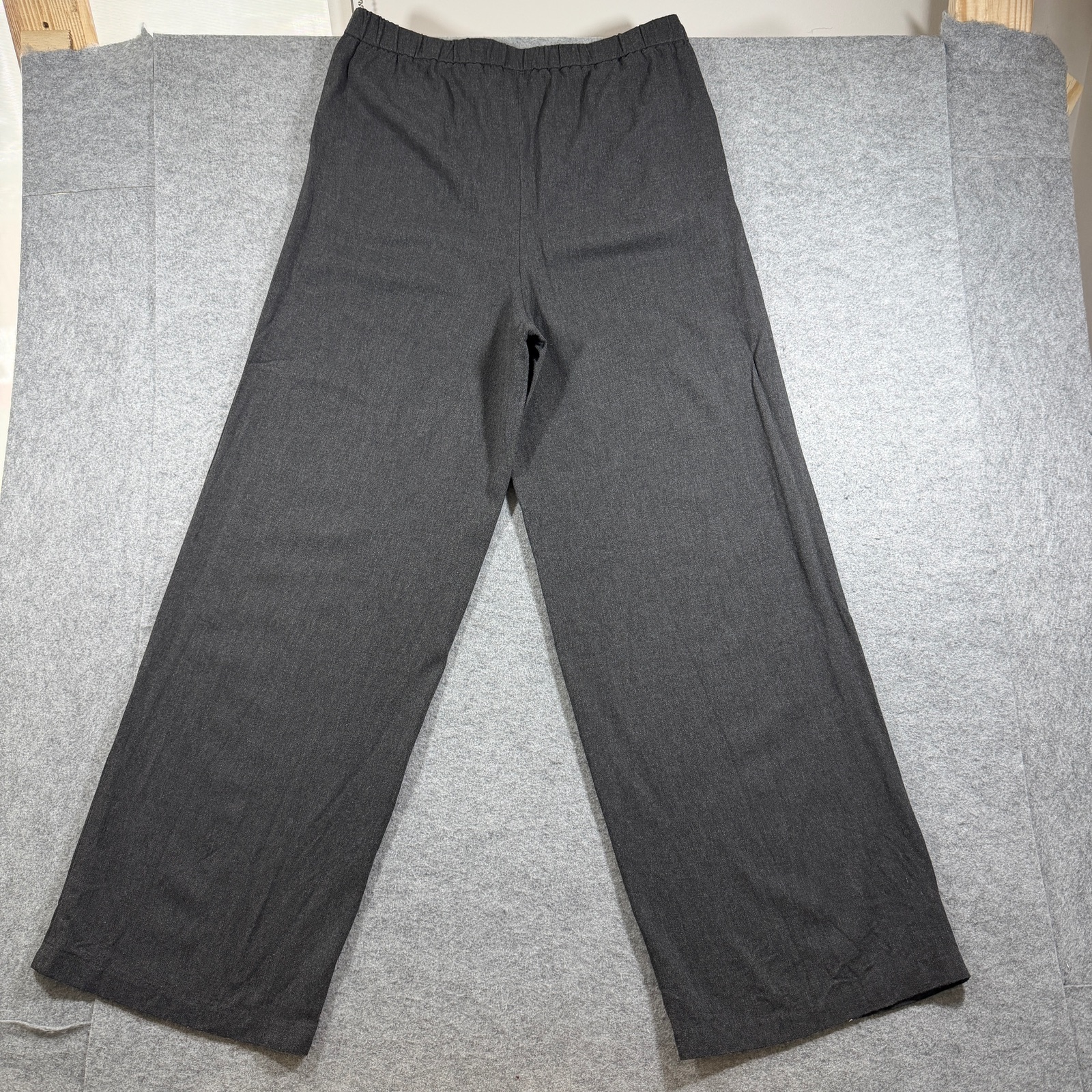 Pure Jill Wide Leg Pants Womens M Tall Gray Rayon Pull On Elastic Waist Relaxed thumbnail 2