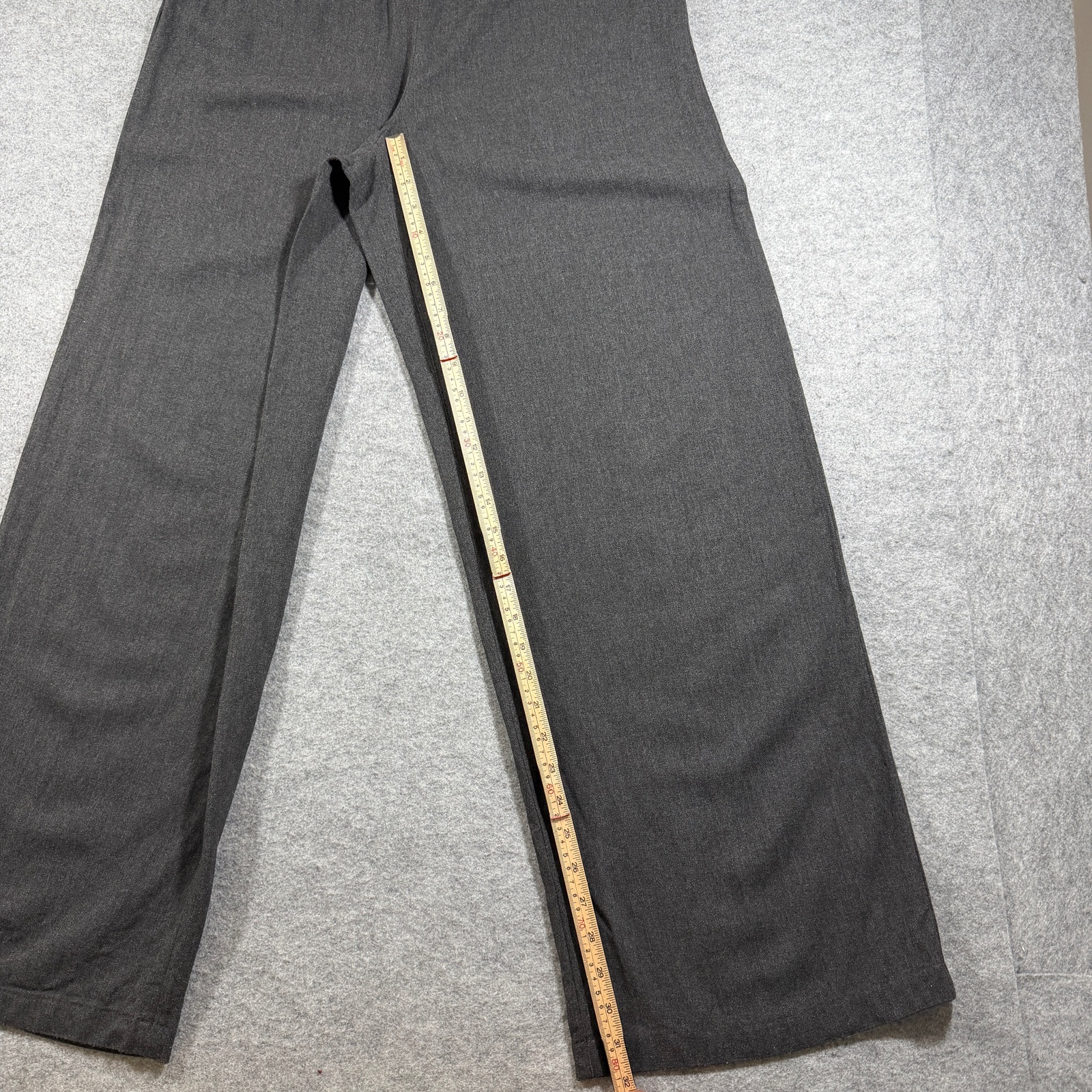 Pure Jill Wide Leg Pants Womens M Tall Gray Rayon Pull On Elastic Waist Relaxed thumbnail 6