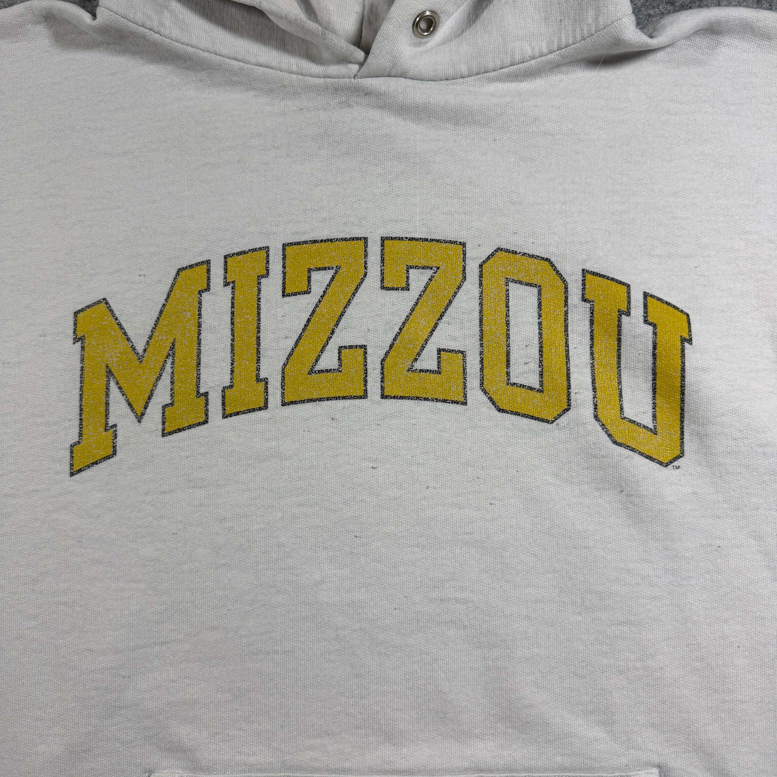 Vintage 90s Champion Mizzou Tigers Hoodie Mens M White Fleece NCAA Missouri Logo thumbnail 4
