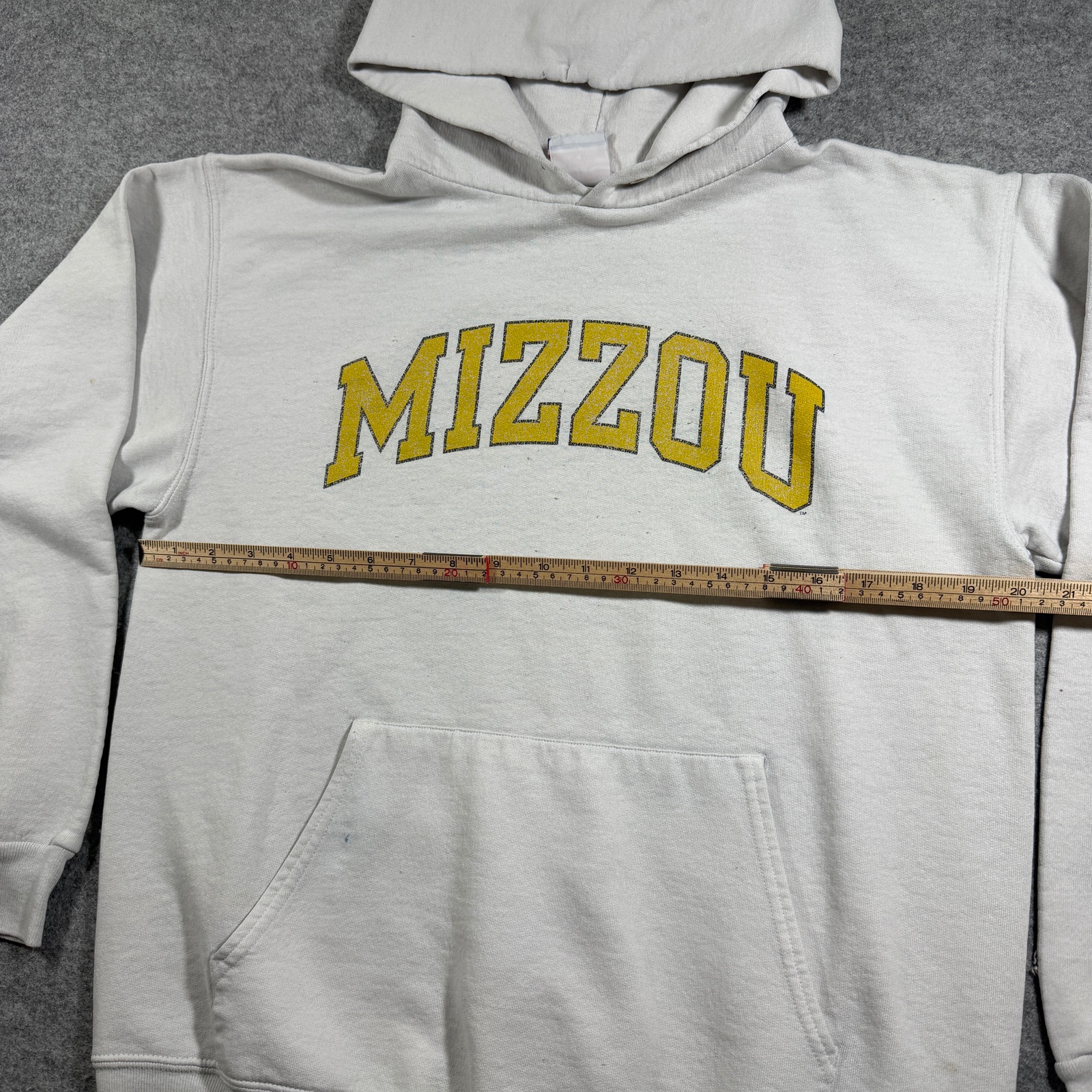 Vintage 90s Champion Mizzou Tigers Hoodie Mens M White Fleece NCAA Missouri Logo thumbnail 8