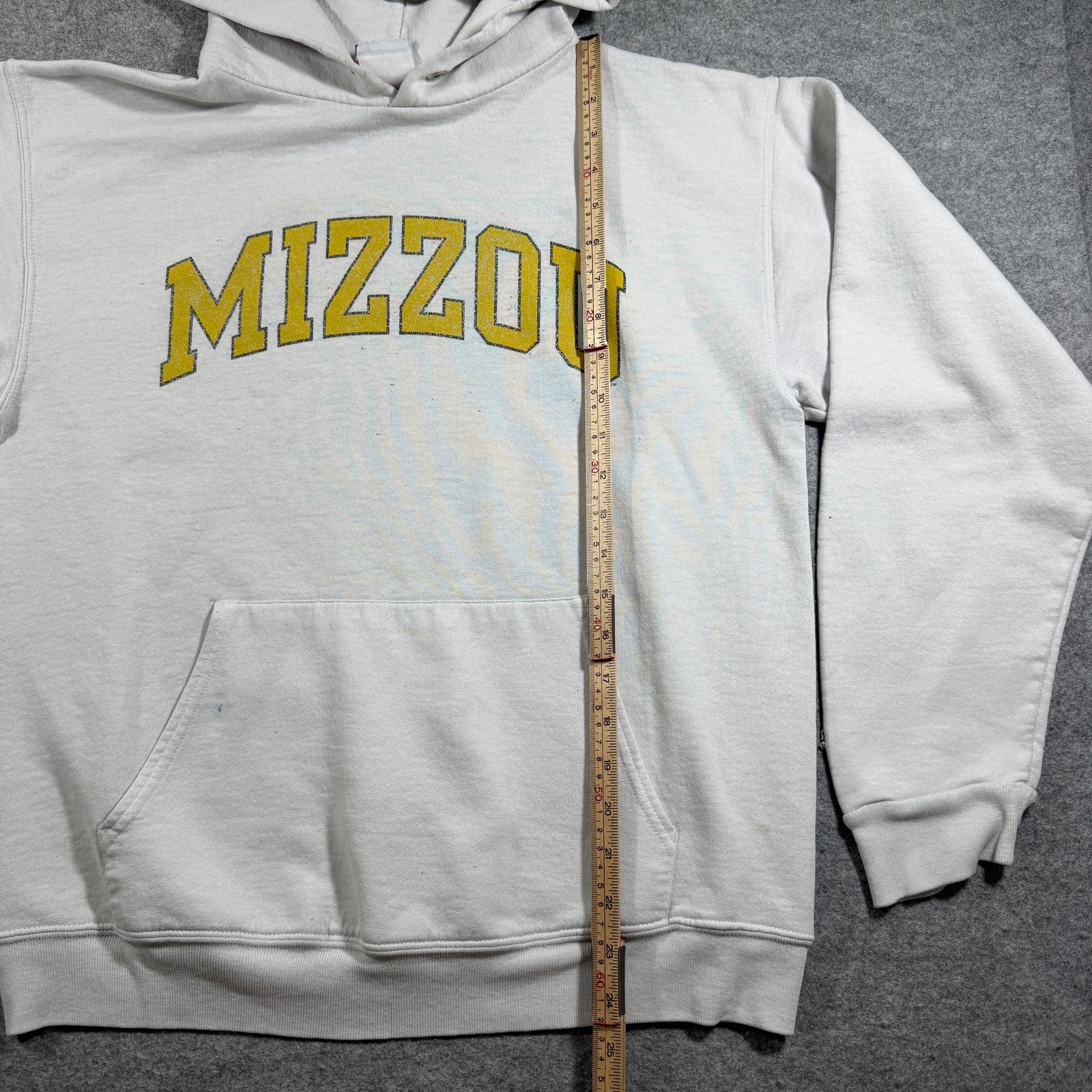 Vintage 90s Champion Mizzou Tigers Hoodie Mens M White Fleece NCAA Missouri Logo thumbnail 9