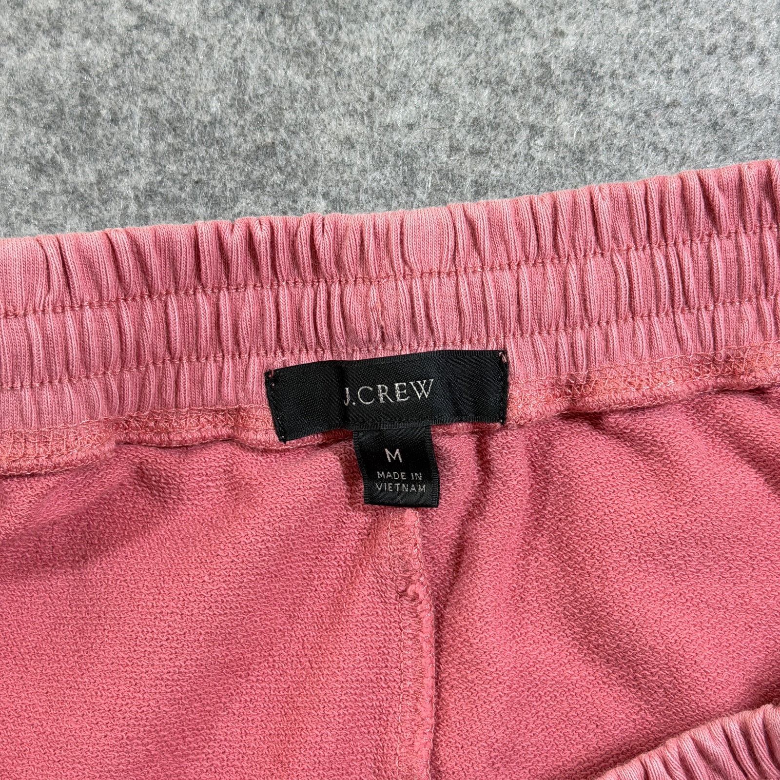 J.Crew Sweat Shorts Womens M Pink 100% Cotton Drawstring Lounge Relaxed Fit thumbnail 3