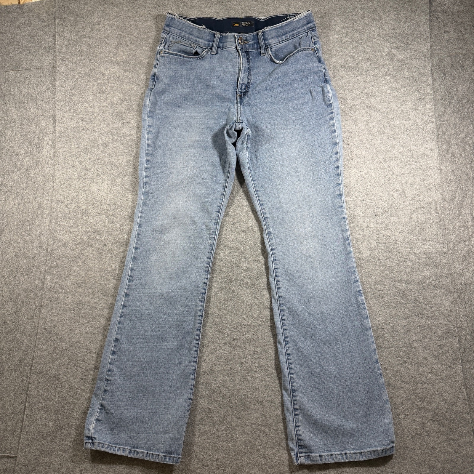 Lee Flex Motion Bootcut Jeans Womens 10 Medium Light Blue Wash Mid Rise Stretch