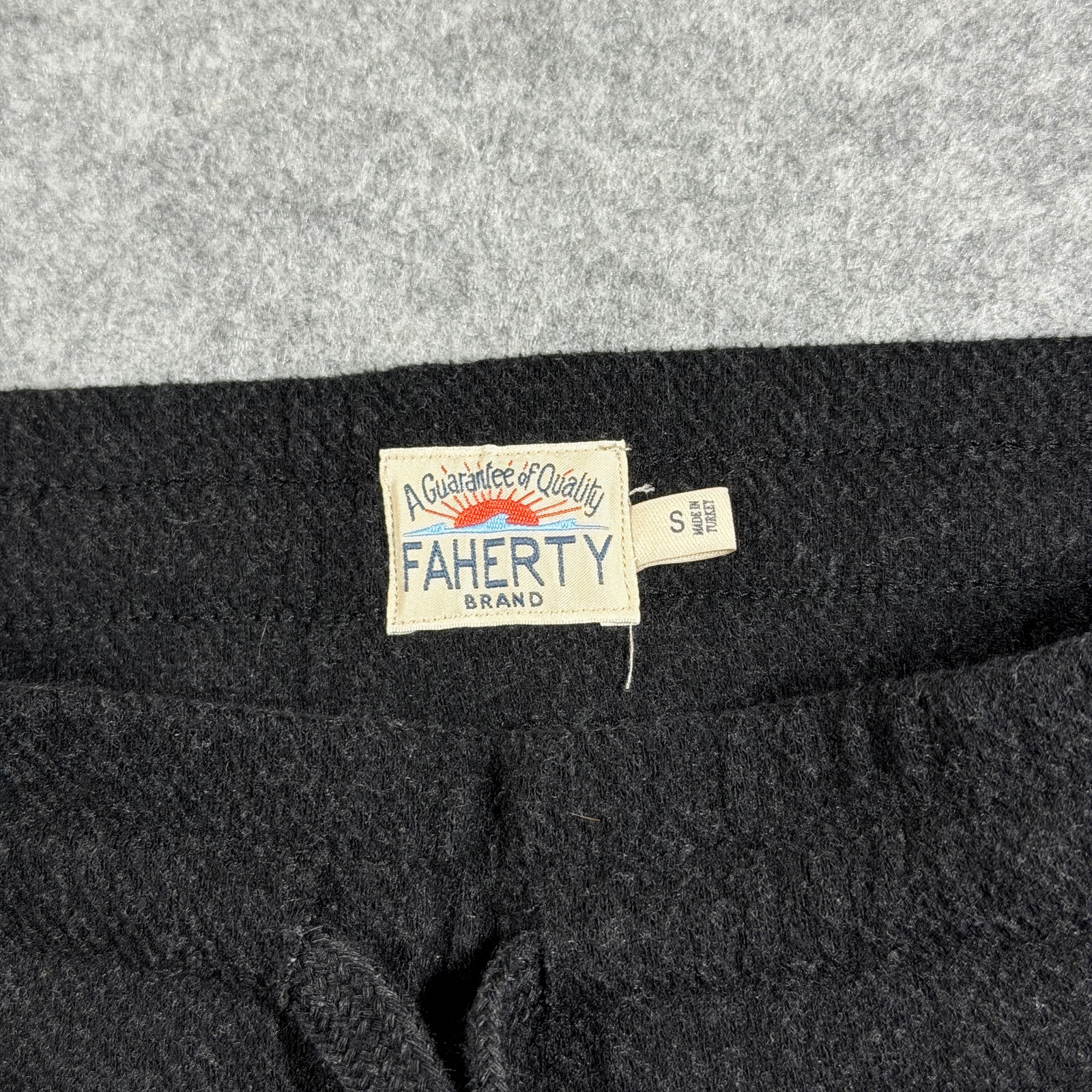 Faherty Sweat Shorts Mens S Charcoal Gray French Terry Cotton Relaxed Fit Pocket thumbnail 3