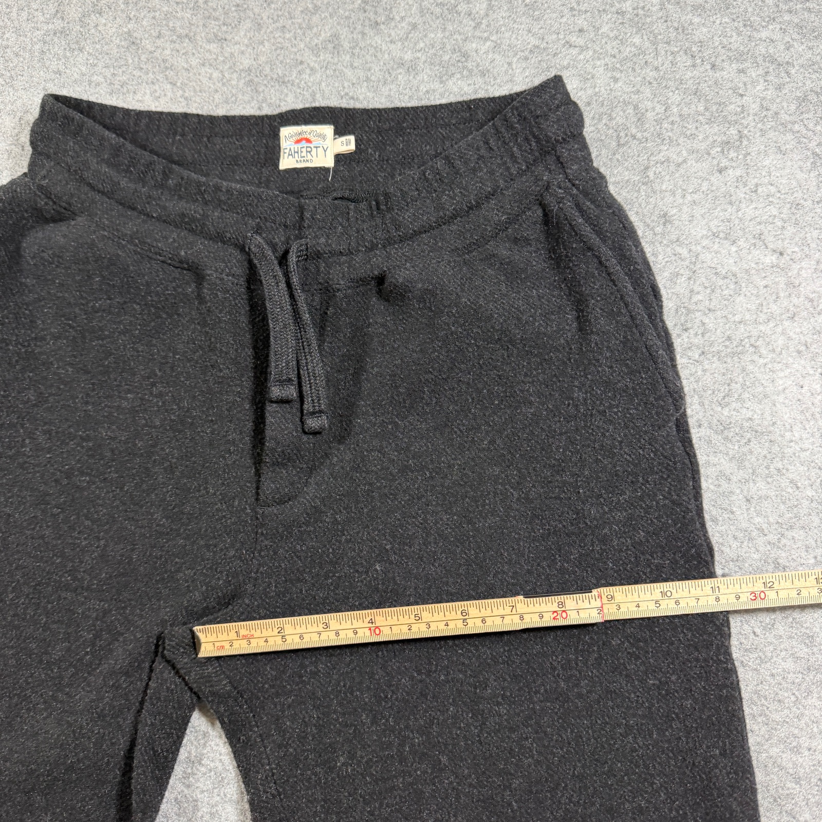Faherty Sweat Shorts Mens S Charcoal Gray French Terry Cotton Relaxed Fit Pocket thumbnail 8