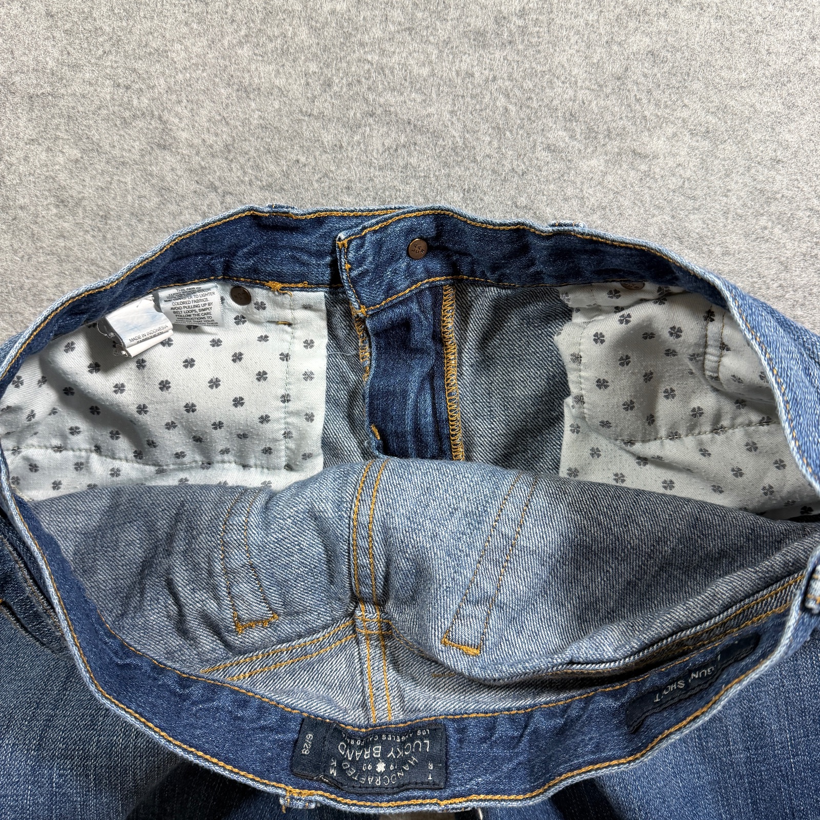 Lucky Brand Laguna Shorts Womens 6/28 Blue Denim Cut Off Frayed Hem 5 Pocket thumbnail 5