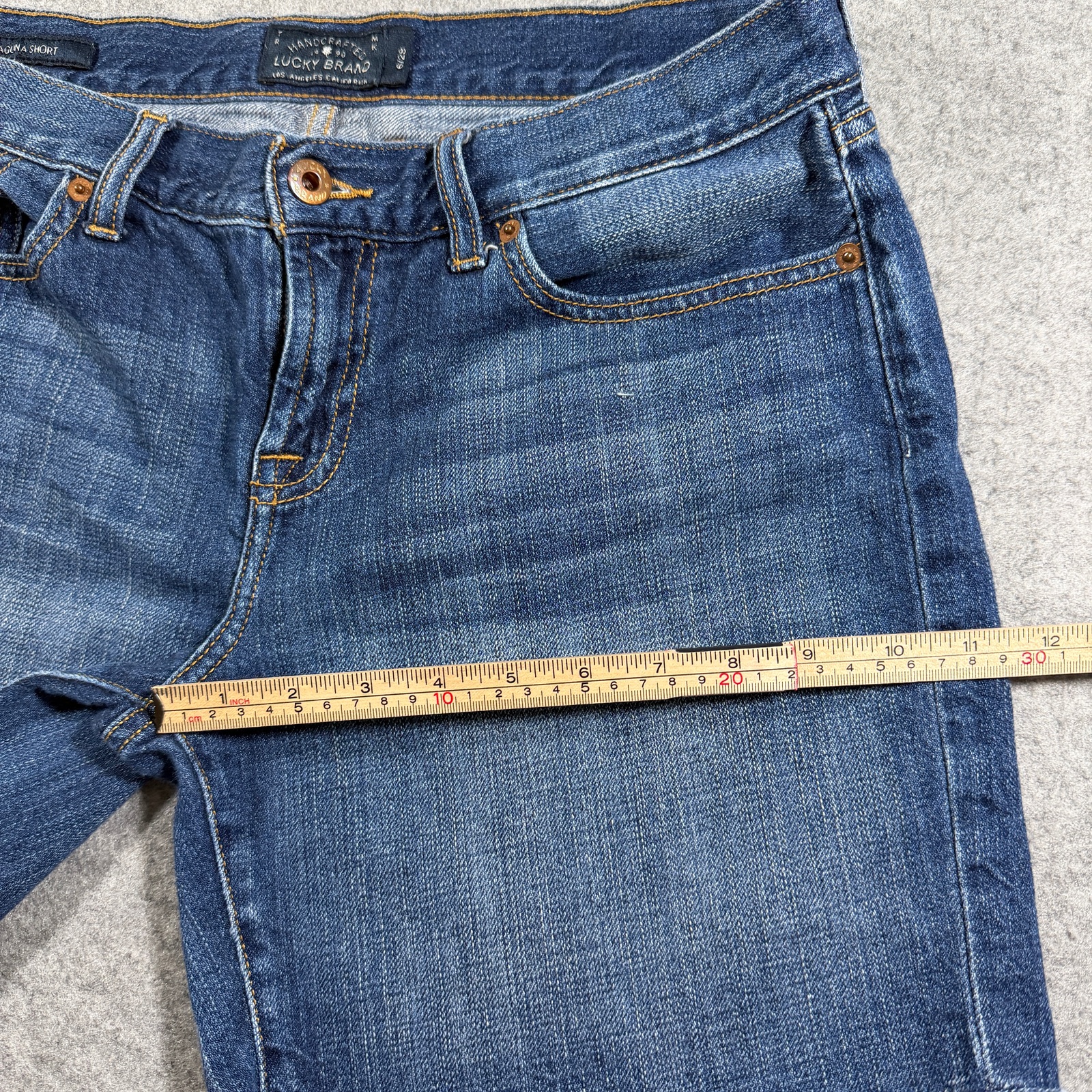 Lucky Brand Laguna Shorts Womens 6/28 Blue Denim Cut Off Frayed Hem 5 Pocket thumbnail 8
