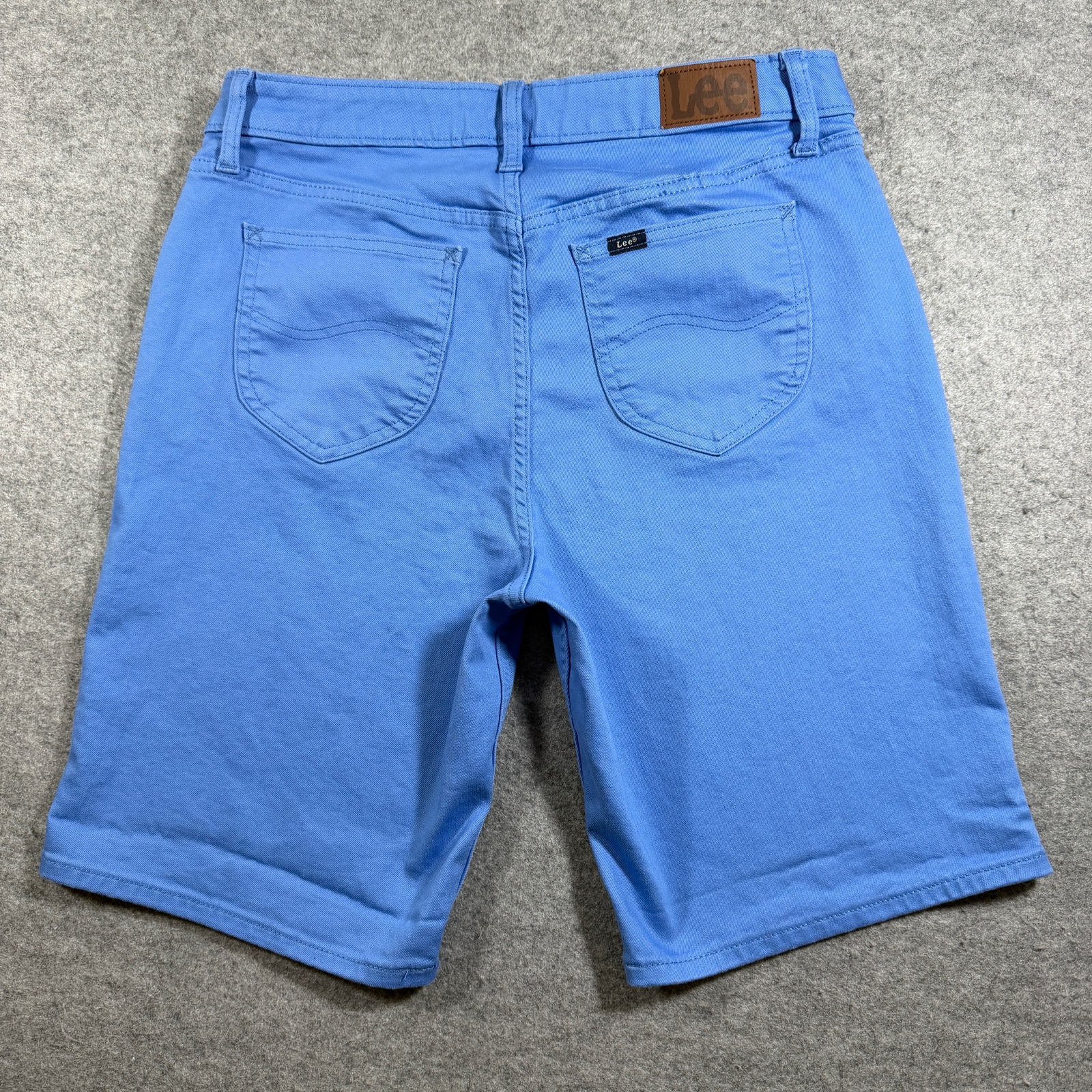 Lee Denim Shorts Womens 12 Medium Blue 5 Pocket Bermuda Cotton Stretch thumbnail 2
