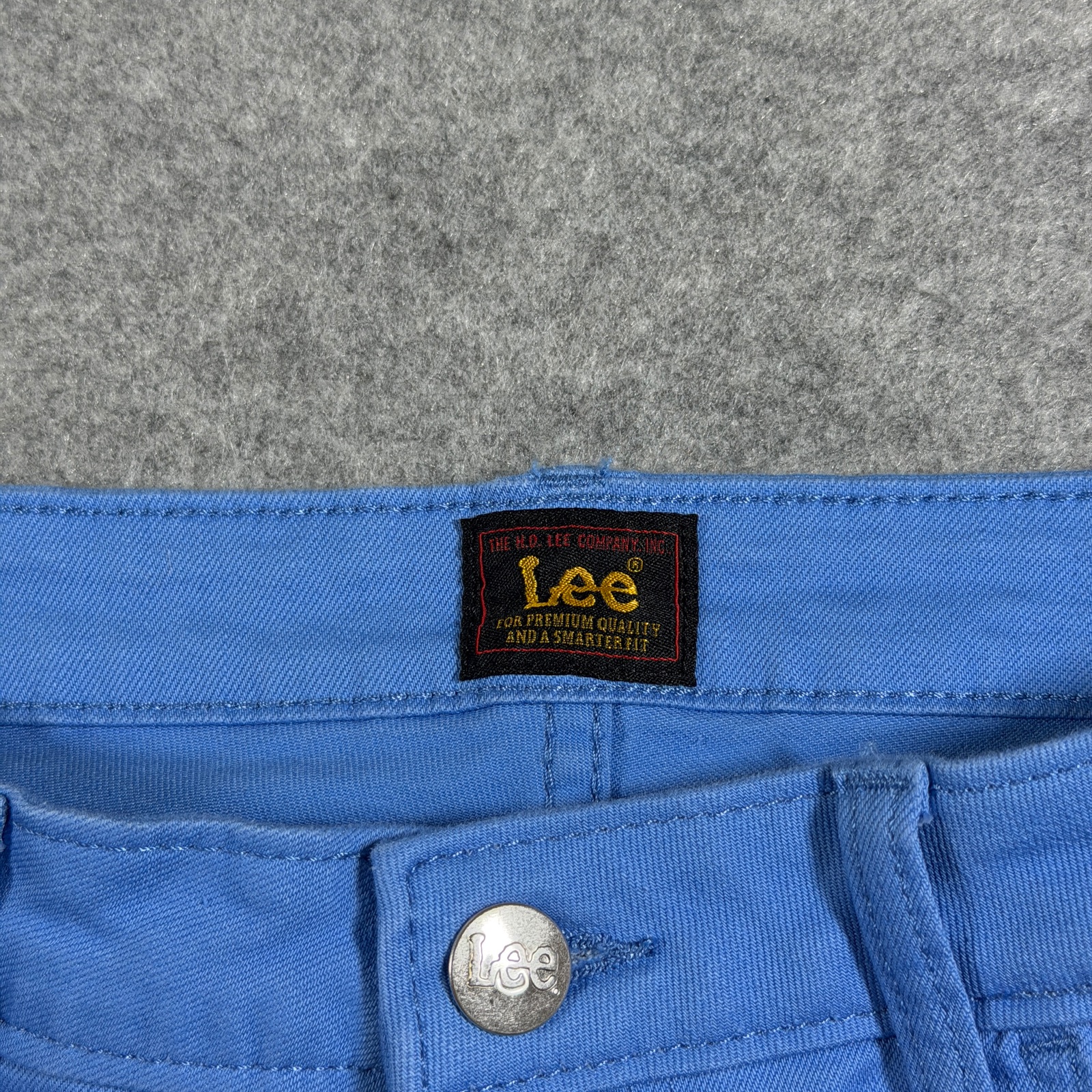 Lee Denim Shorts Womens 12 Medium Blue 5 Pocket Bermuda Cotton Stretch thumbnail 5