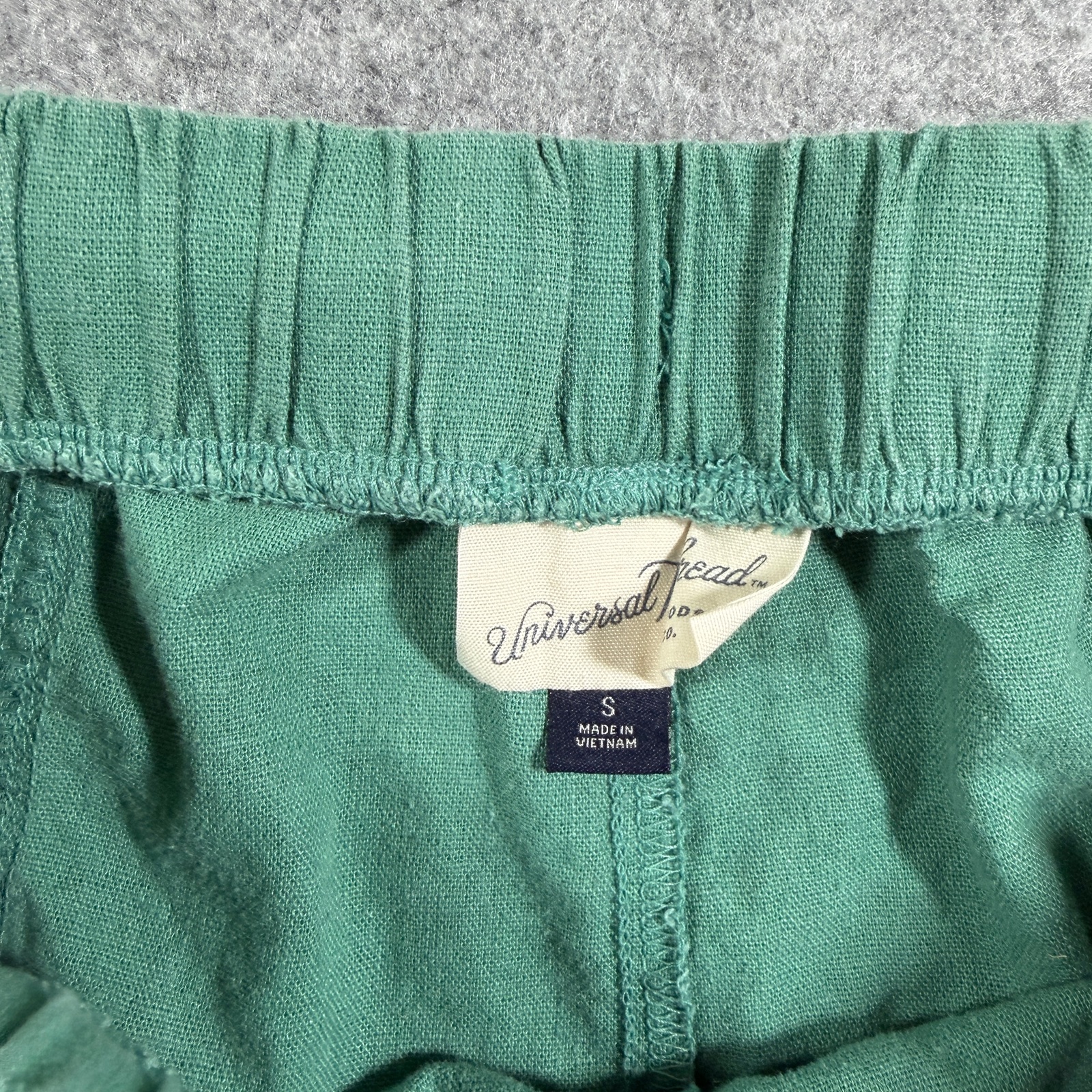 Universal Thread Shorts Womens S Green Linen Blend Relaxed Fit Split Hem Summer thumbnail 3