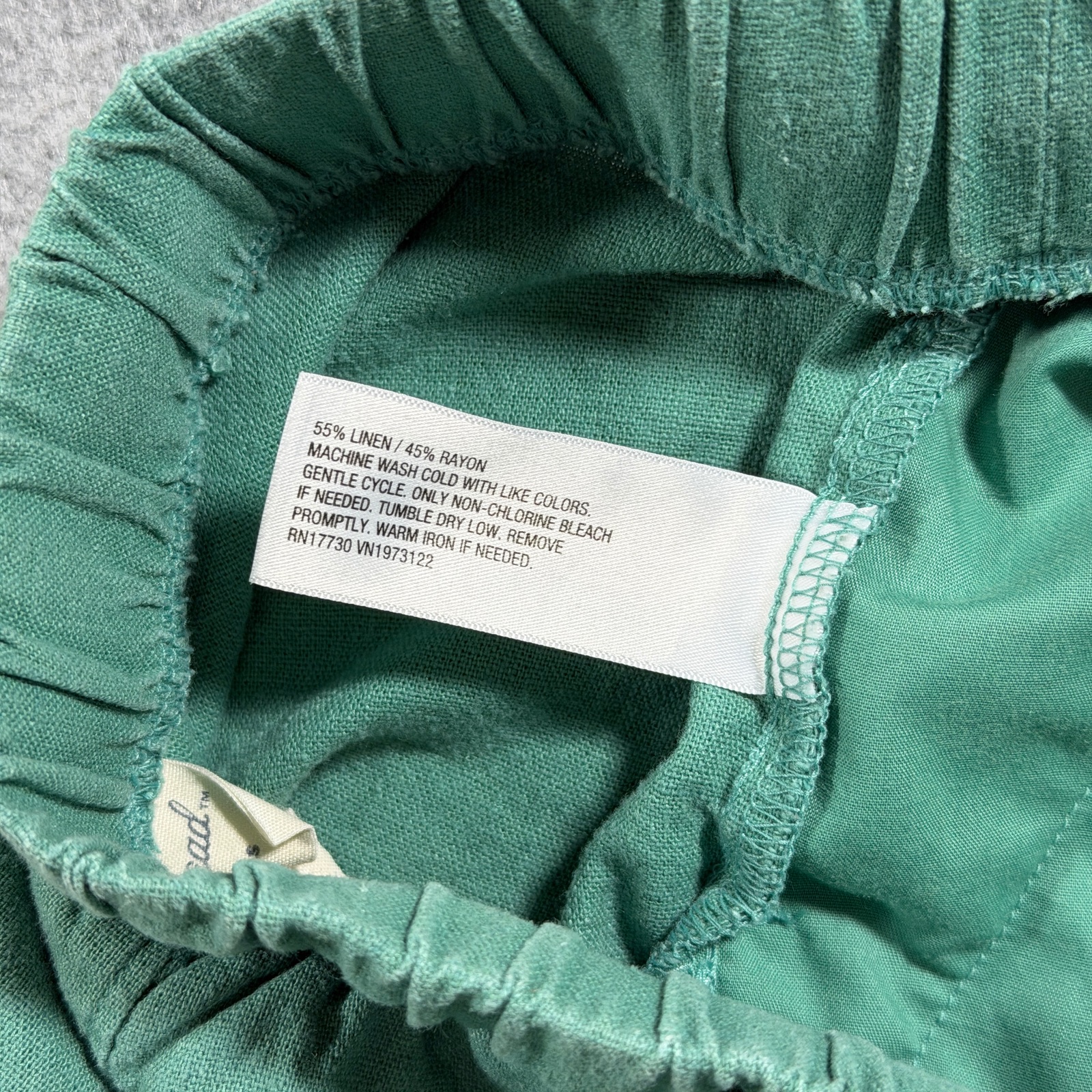 Universal Thread Shorts Womens S Green Linen Blend Relaxed Fit Split Hem Summer thumbnail 4
