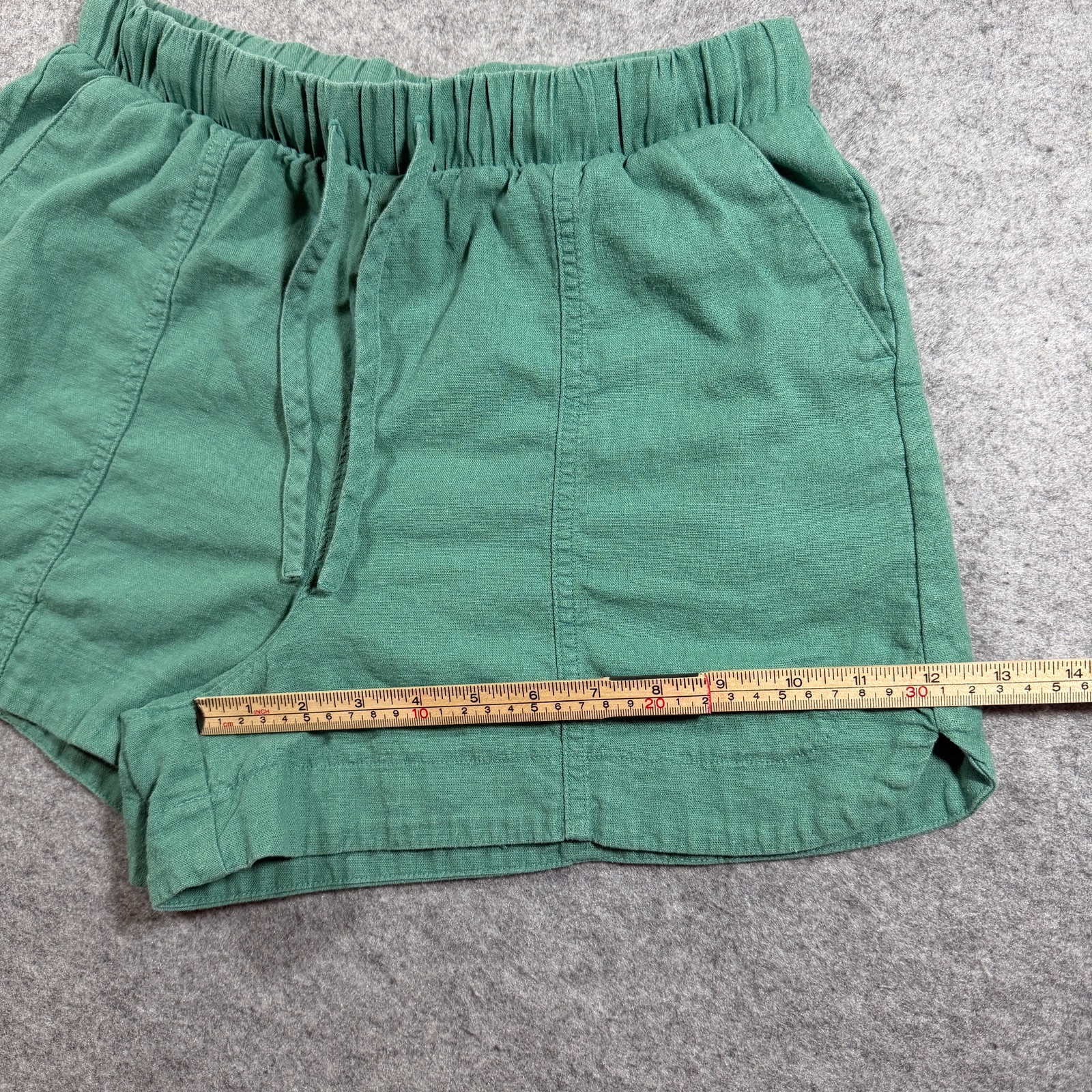 Universal Thread Shorts Womens S Green Linen Blend Relaxed Fit Split Hem Summer thumbnail 7