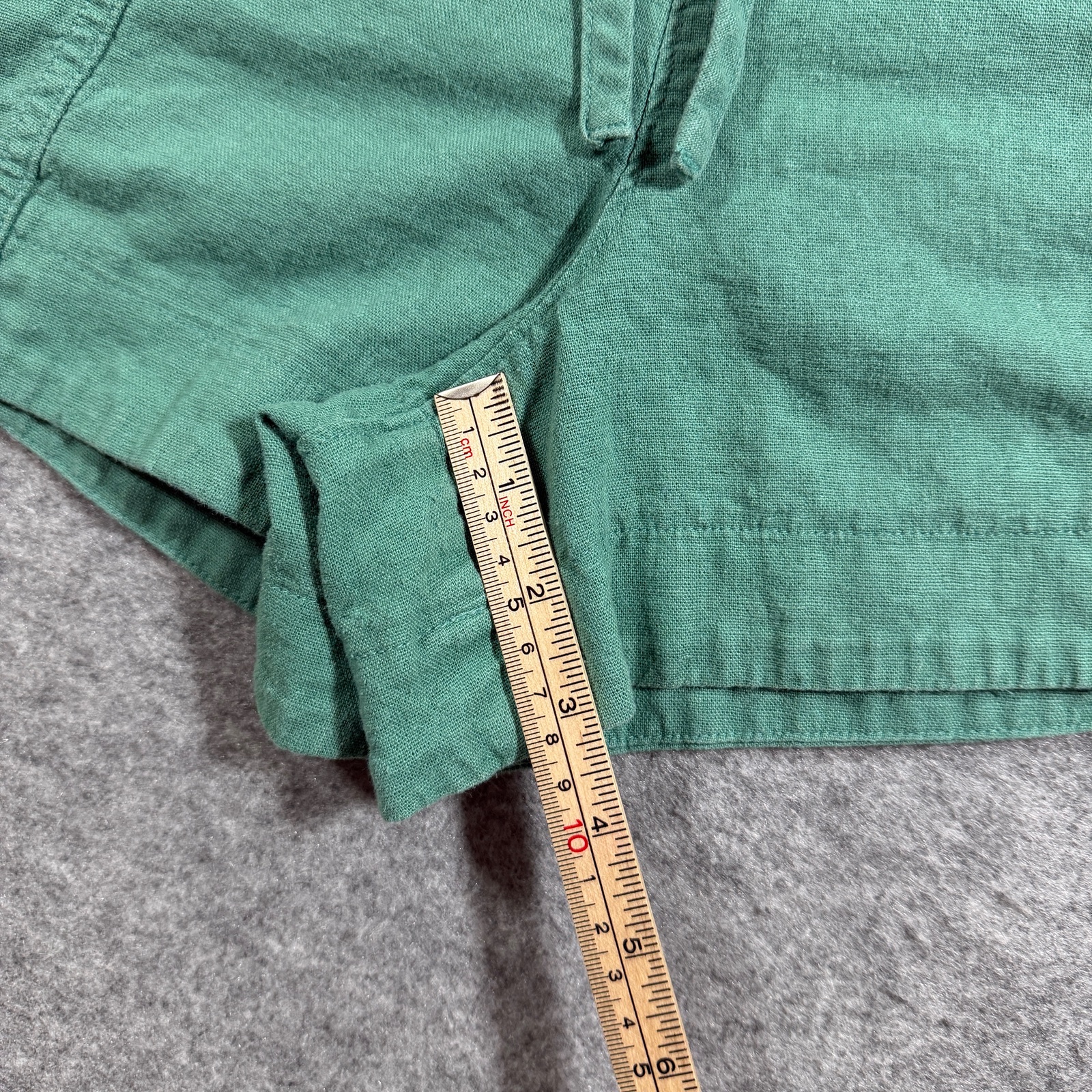 Universal Thread Shorts Womens S Green Linen Blend Relaxed Fit Split Hem Summer thumbnail 8