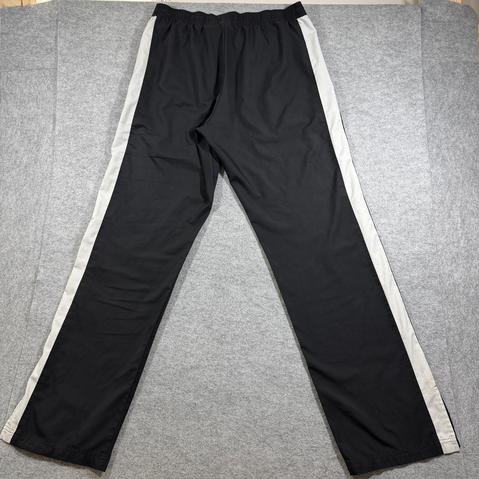Nike Track Pants Mens MT Black White Piping Polyester Athletic Running Pockets thumbnail 2