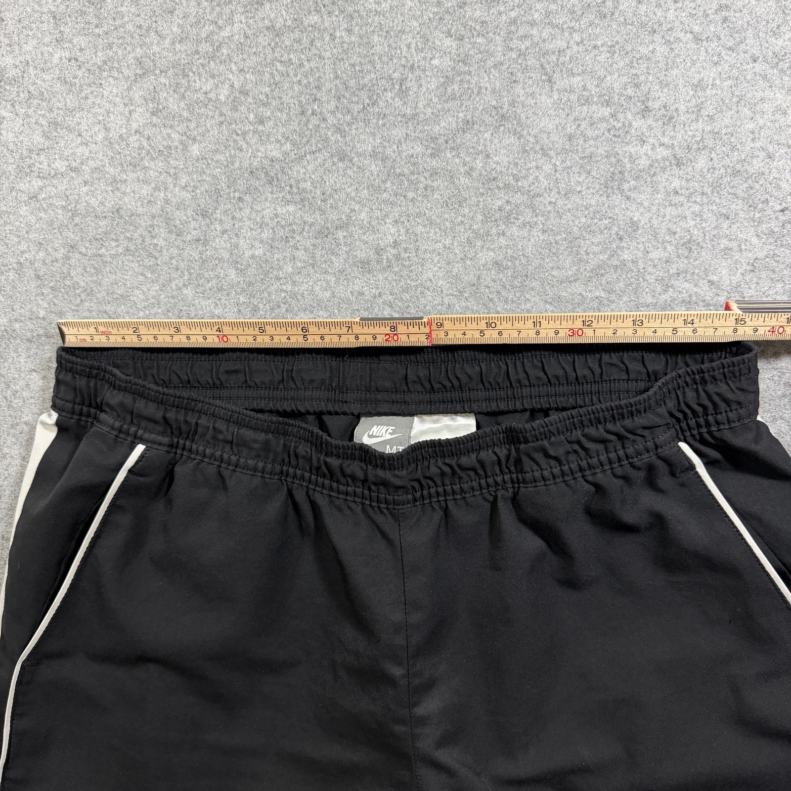 Nike Track Pants Mens MT Black White Piping Polyester Athletic Running Pockets thumbnail 6