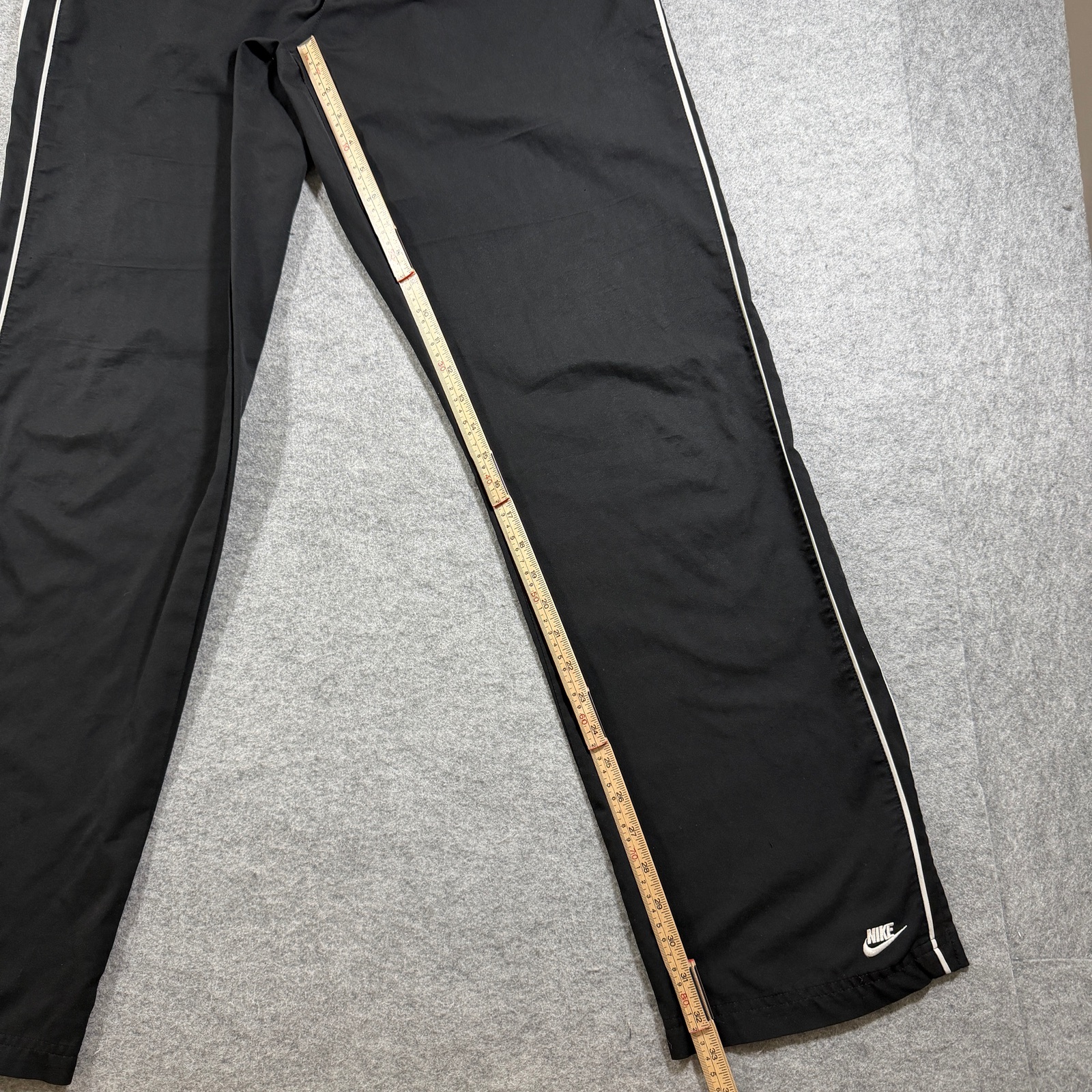 Nike Track Pants Mens MT Black White Piping Polyester Athletic Running Pockets thumbnail 7