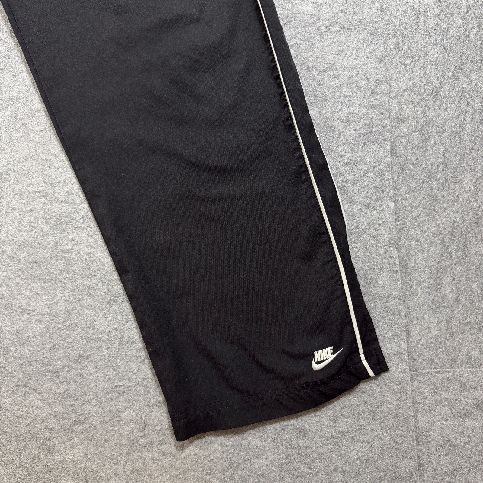 Nike Track Pants Mens MT Black White Piping Polyester Athletic Running Pockets thumbnail 9