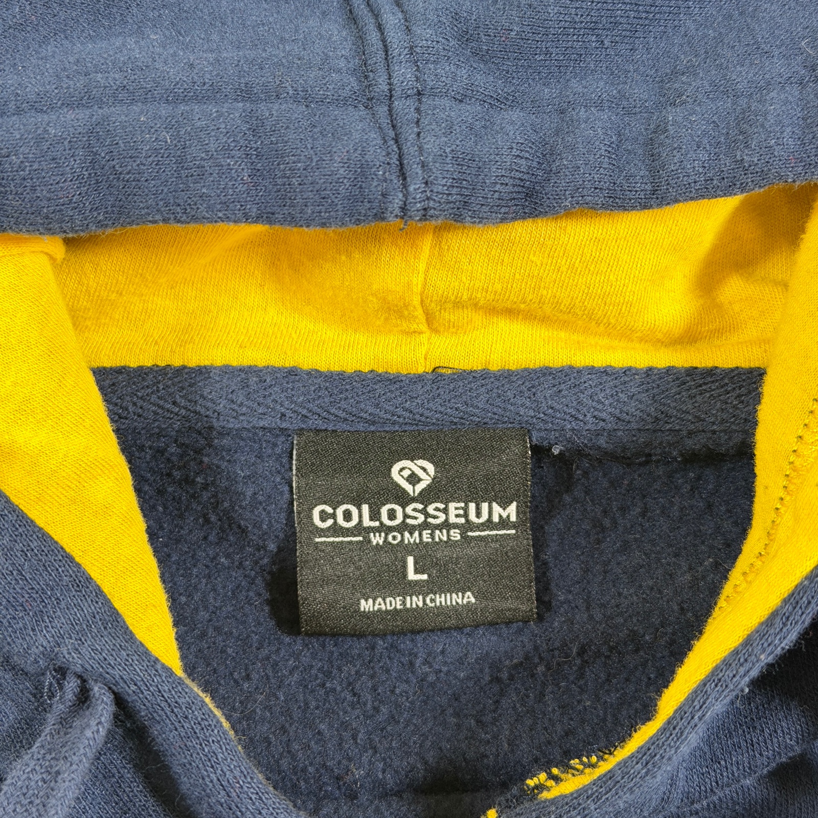Michigan Wolverines Hoodie Womens L Navy Embroidered Fleece Pullover NCAA Sports thumbnail 3