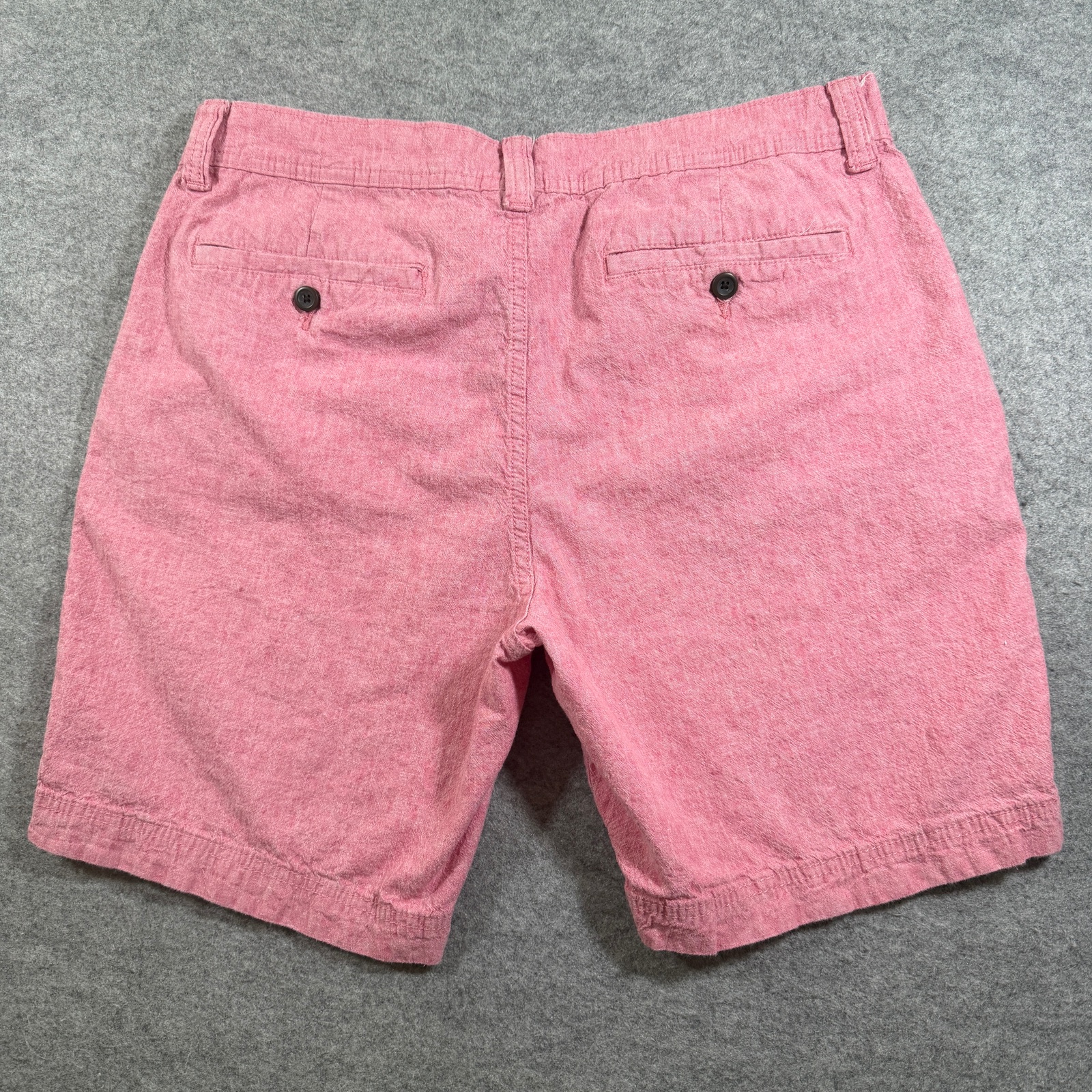 St. John's Bay Shorts Mens 36 Pink Cotton Linen Flat Front Preppy Summer thumbnail 2