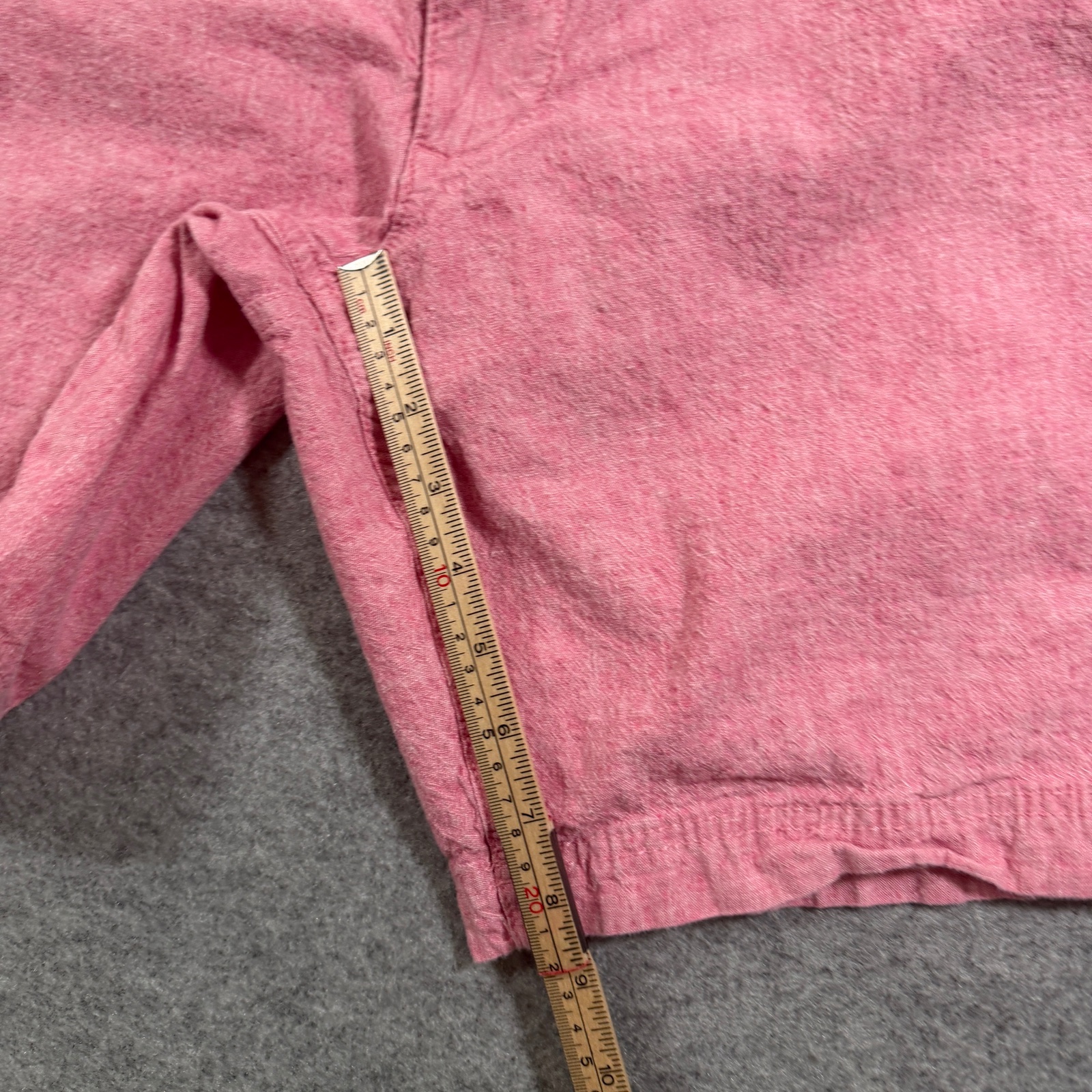 St. John's Bay Shorts Mens 36 Pink Cotton Linen Flat Front Preppy Summer thumbnail 6