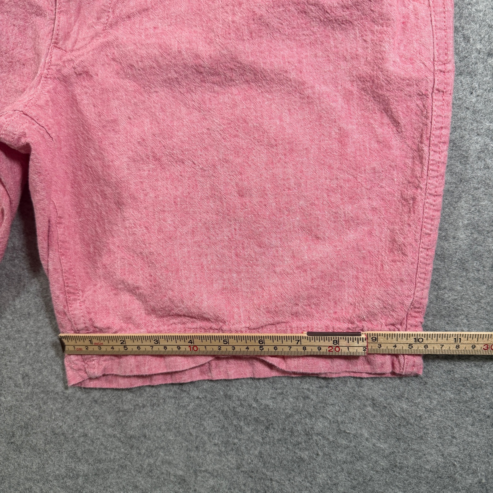 St. John's Bay Shorts Mens 36 Pink Cotton Linen Flat Front Preppy Summer thumbnail 7